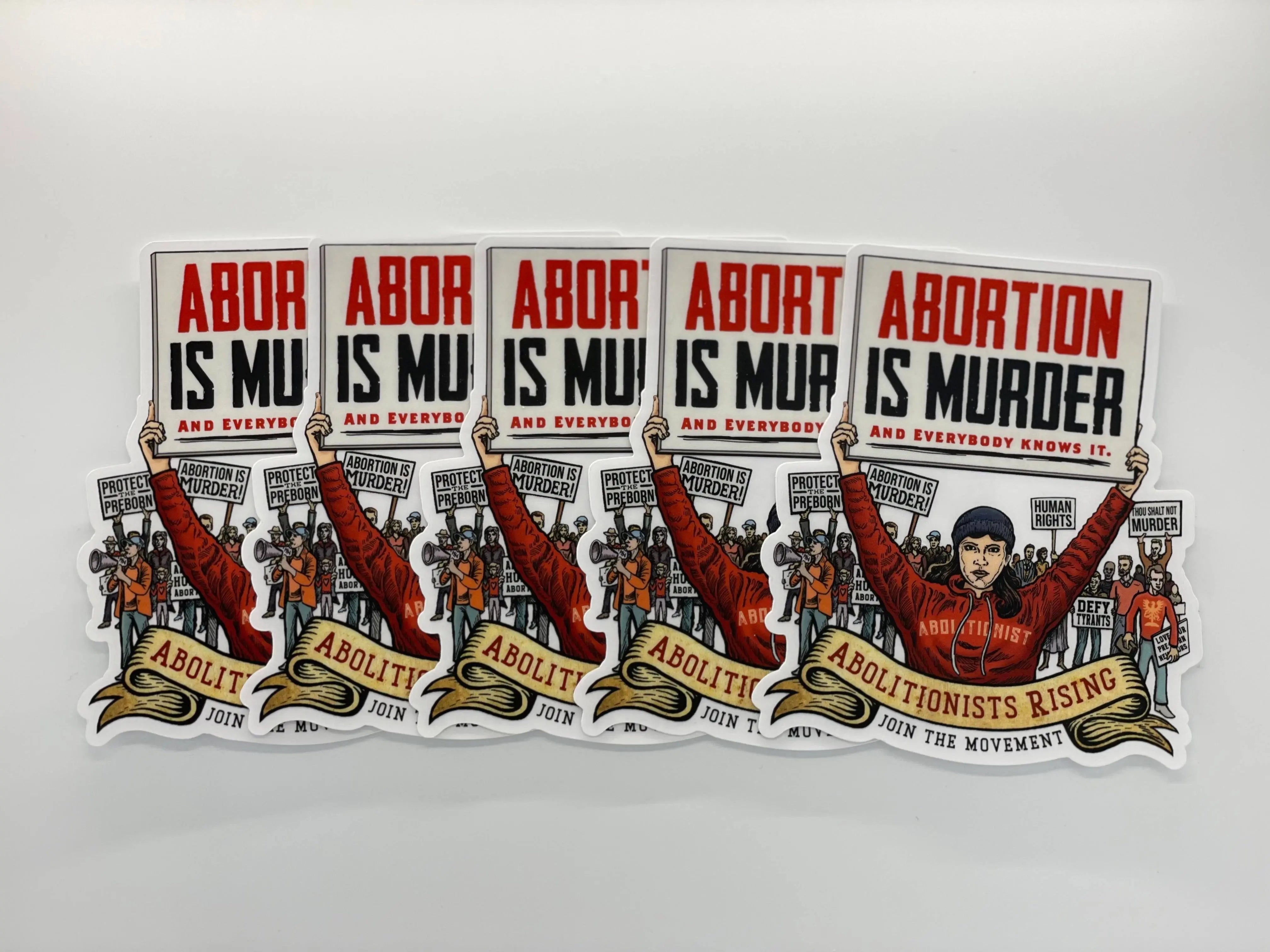 Abortion Is Murder Activist Clear Sticker - Abolitionists Rising Gear Store Stickers Default Title Abolitionists Rising Gear Store