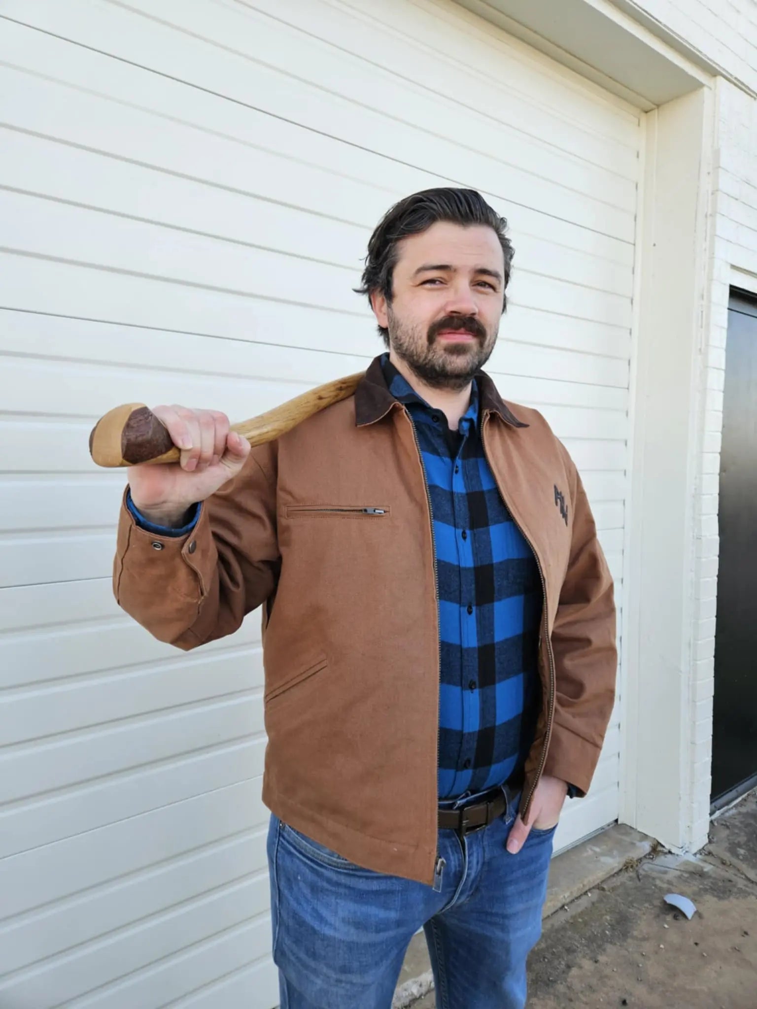 AHA Duck Cloth Work Jacket Brown Men | Pre-order Now - Abolitionists Rising Gear Store