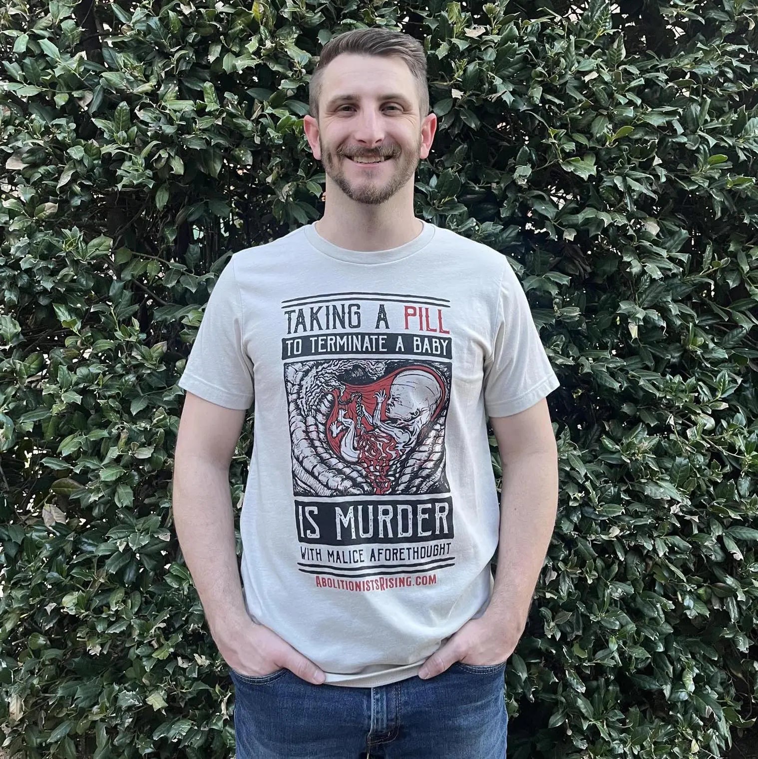 Taking A Pill To Terminate A Baby T-Shirt (Unisex) - Abolitionists Rising Gear Store