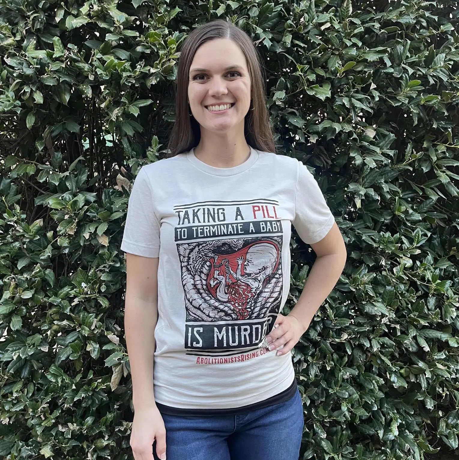 Taking A Pill To Terminate A Baby T-Shirt (Unisex) - Abolitionists Rising Gear Store