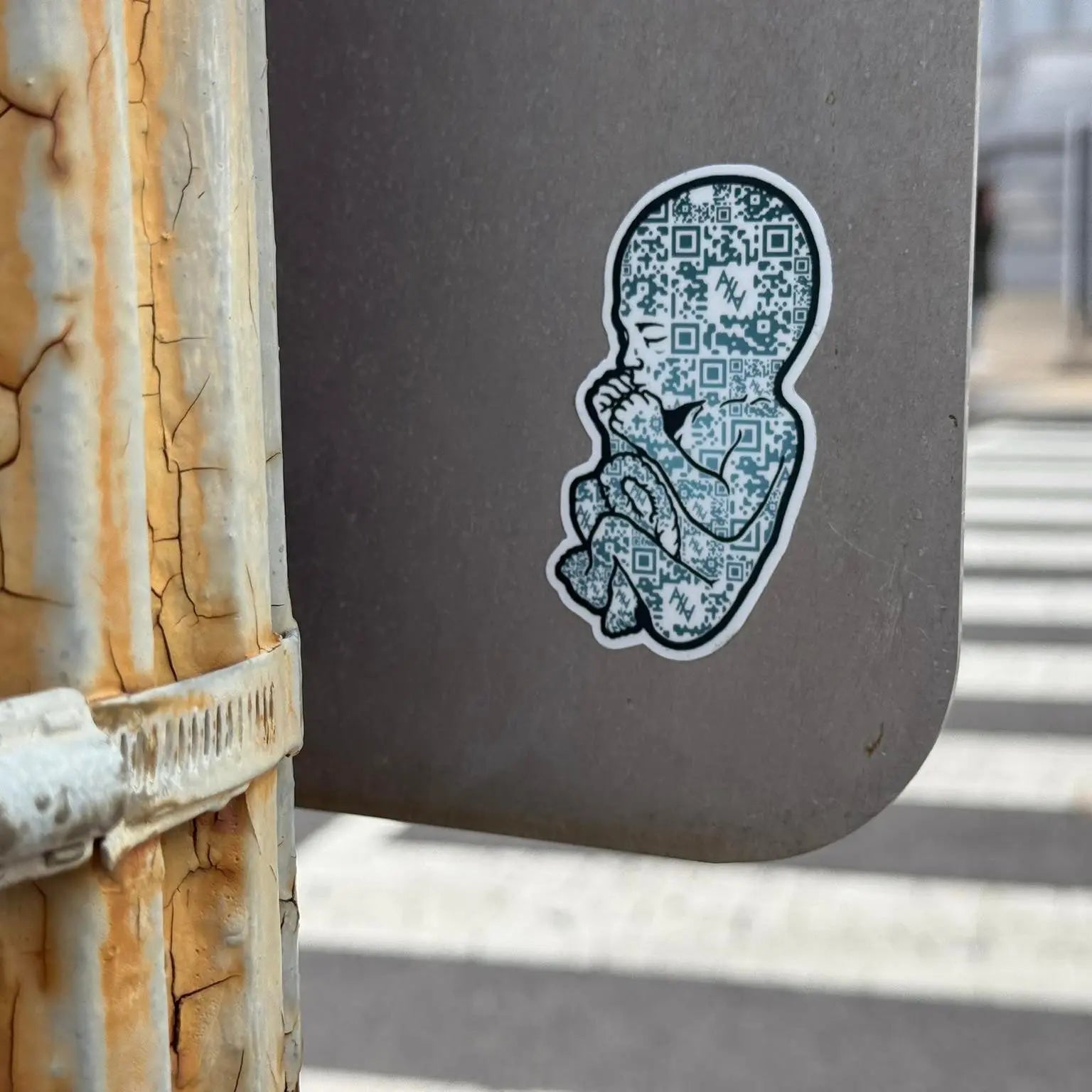 We The People Demand Abolition QR Code Sticker - Abolitionists Rising Gear Store