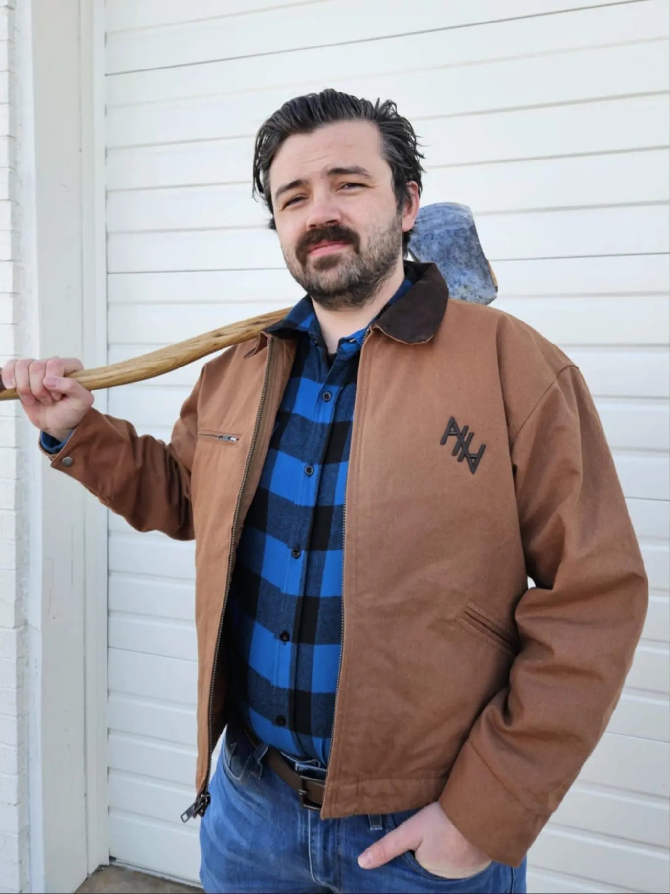AHA Duck Cloth Work Jacket Brown Men | Pre-order Now - Abolitionists Rising Gear Store