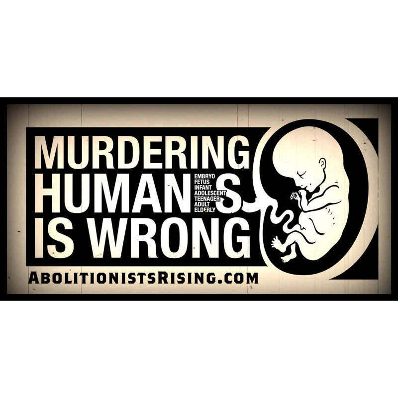 Murdering Humans Is Wrong Sticker