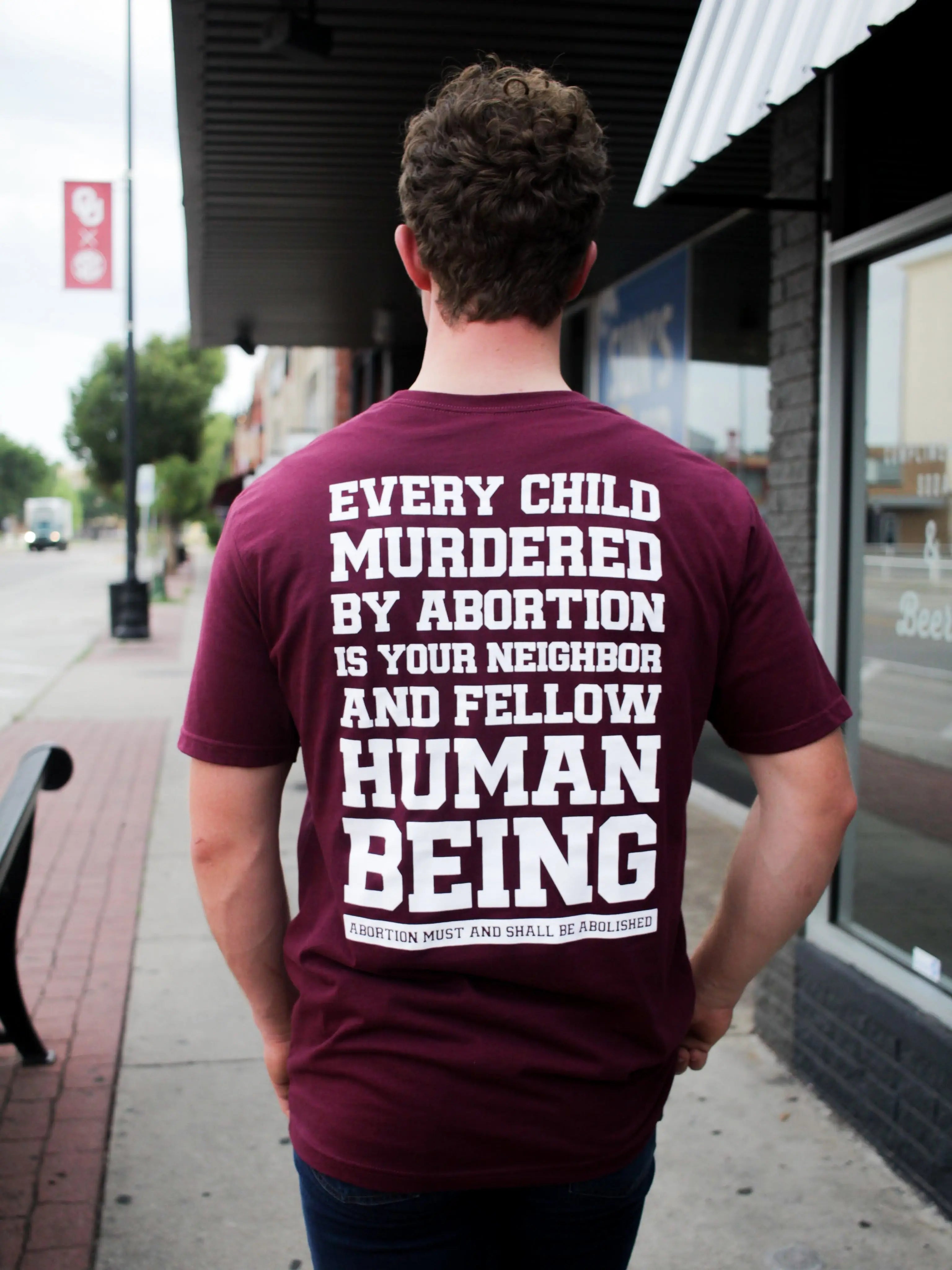 Abortion Abolitionist Maroon T-Shirt (Unisex) Abolitionists Rising Store