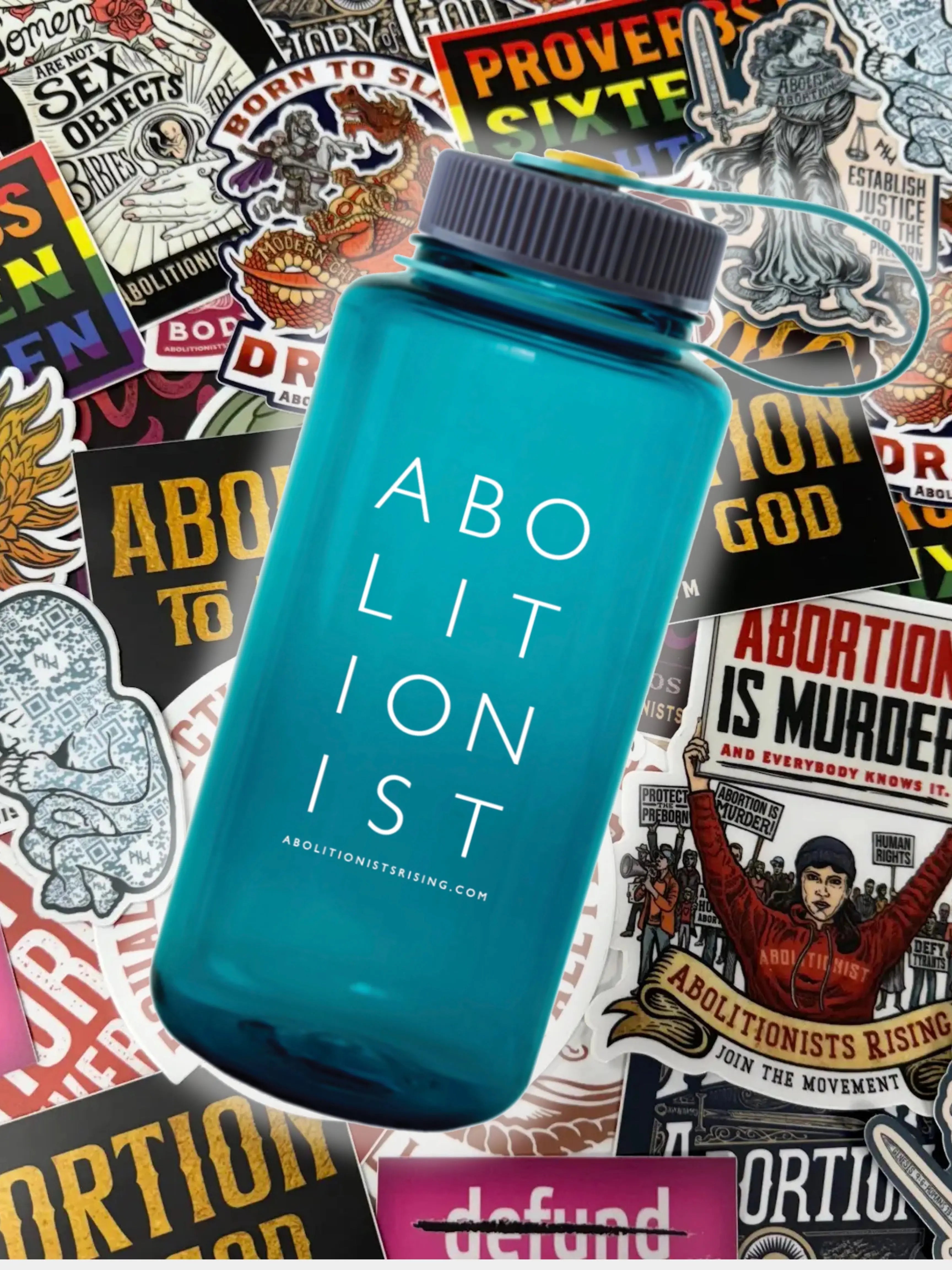 Nalgene 32oz Water Bottle + 3 Mystery Stickers Pack Abolitionists Rising Gear Store