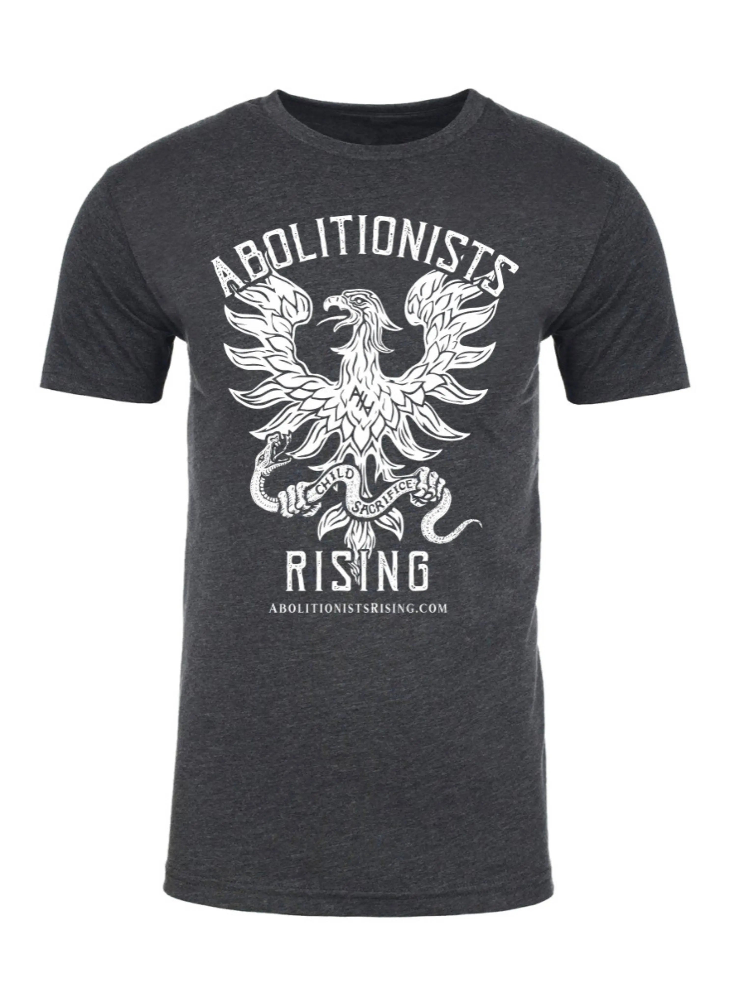 Abolitionists Rising Phoenix T-Shirt (Unisex) - Gray - Abolitionists Rising Gear Store Shirts XS Abolitionists Rising Store