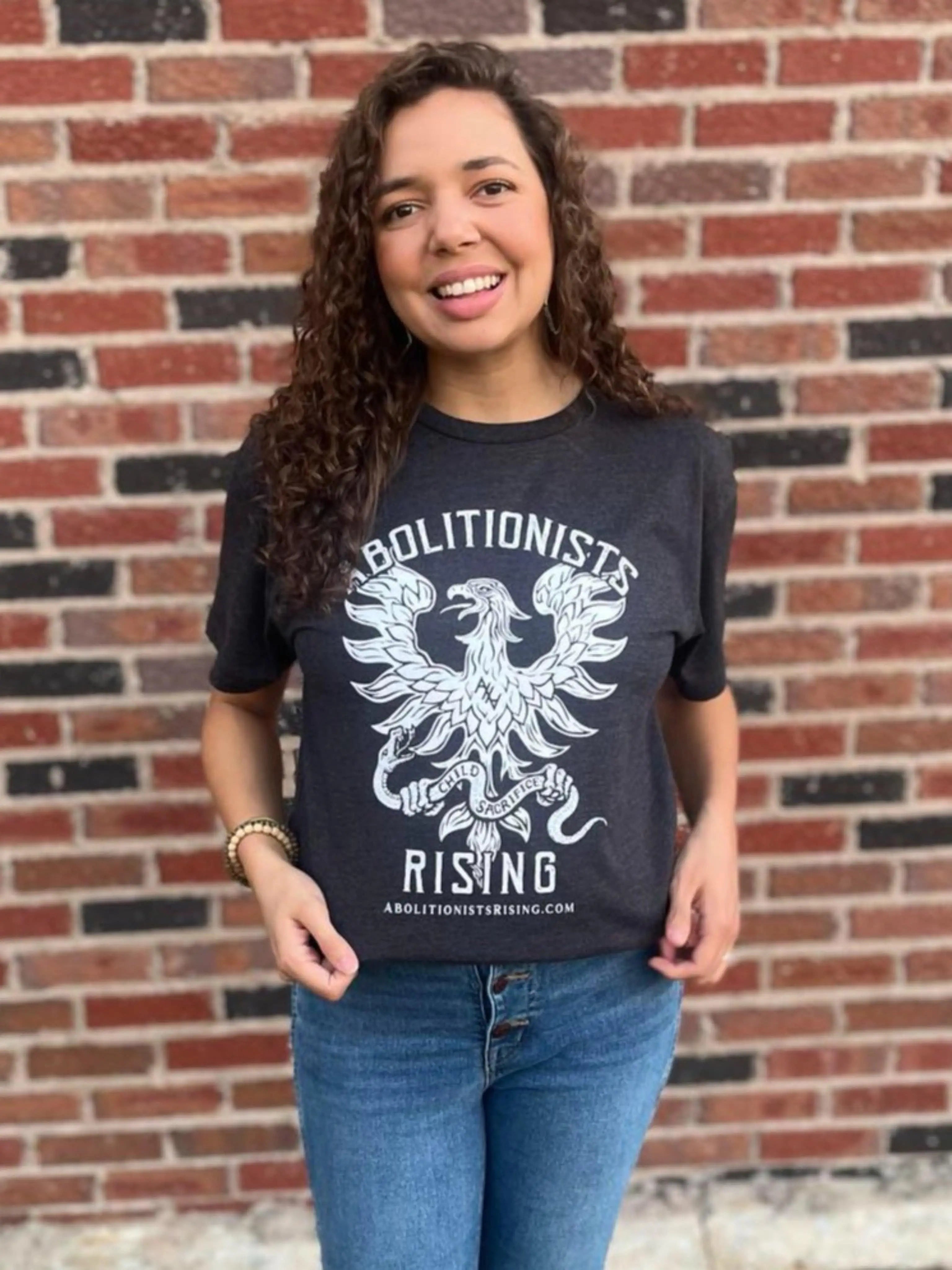 Abolitionists Rising Phoenix T-Shirt (Unisex) - Gray - Abolitionists Rising Gear Store Shirts XS Abolitionists Rising Store