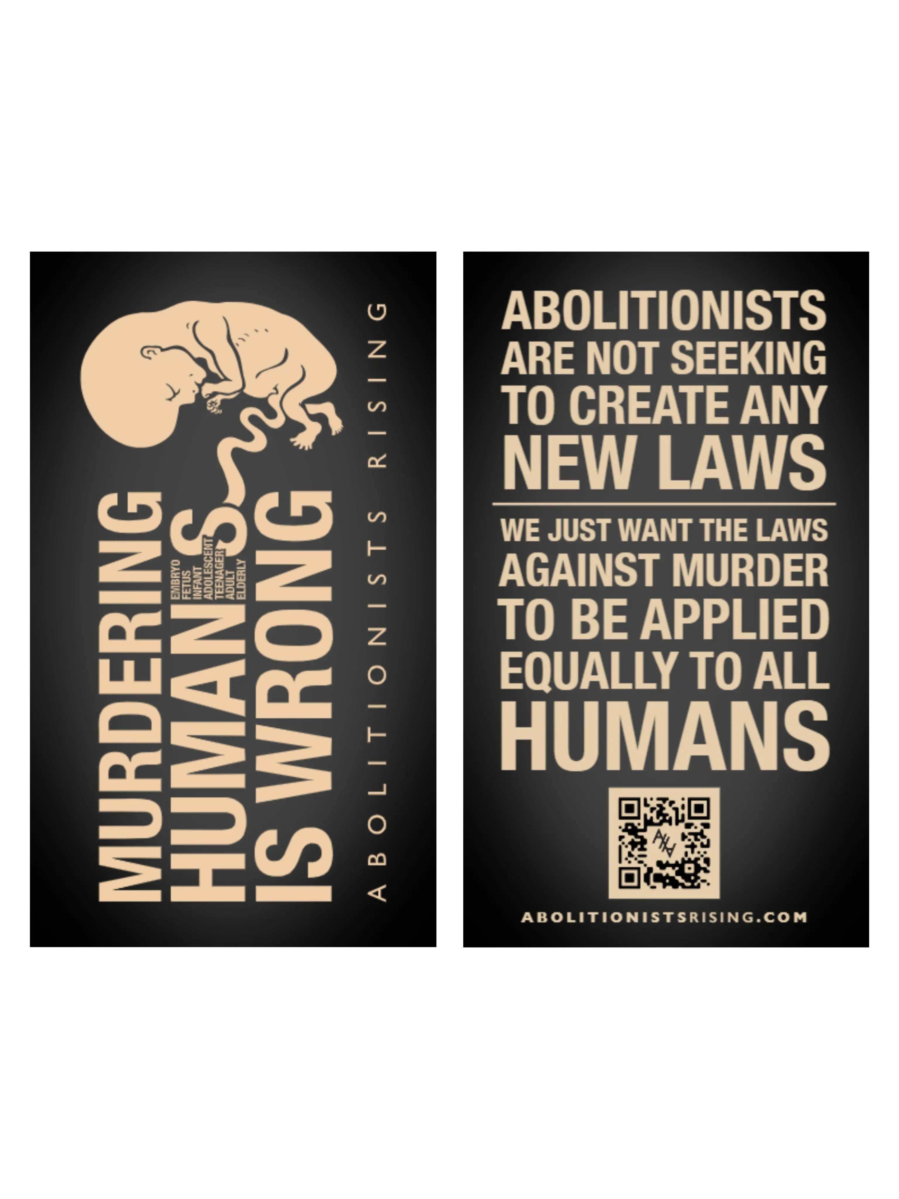 Murdering Human Is Wrong Unisex T-Shirt Abolitionists Rising Store