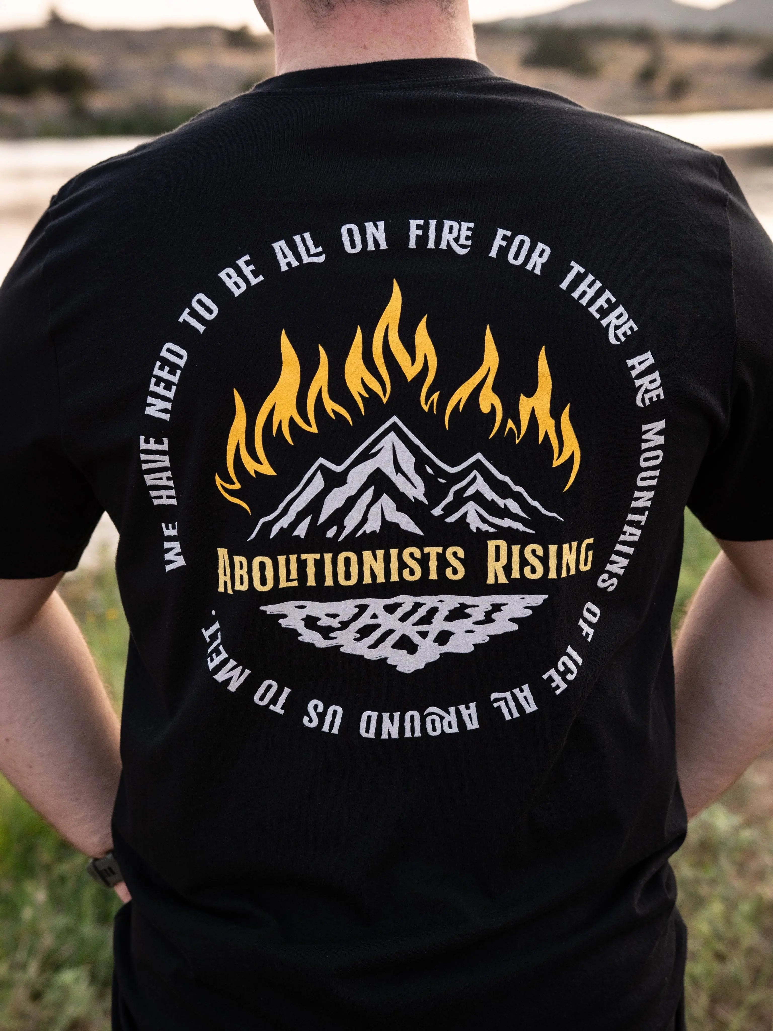 All On Fire Abolitionist Black T-Shirt (Unisex) - Abolitionists Rising Gear Store Shirts XS Abolitionists Rising Store
