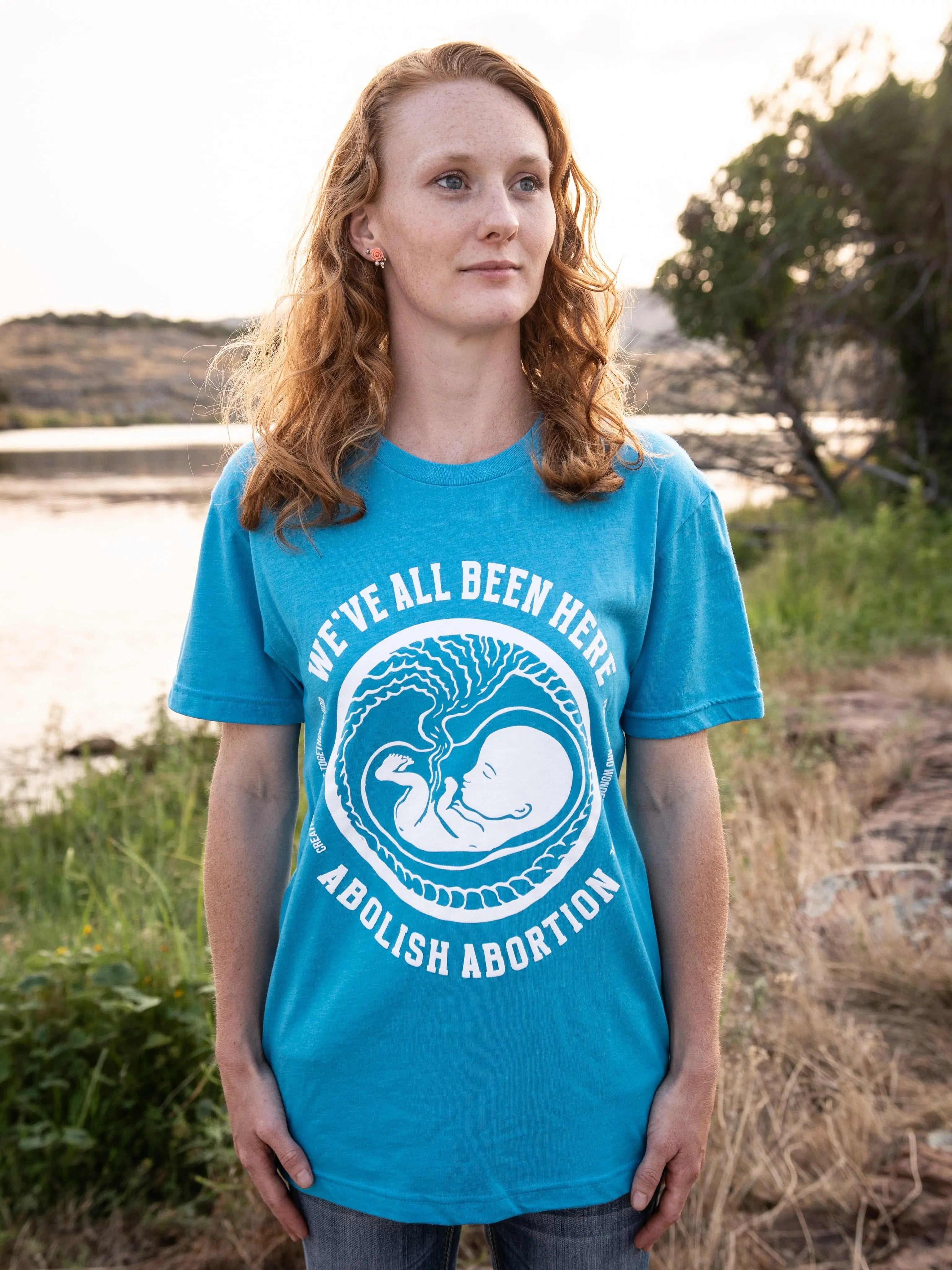 We've All Been Here T-Shirt (Unisex) - Turquoise & Dropcard Bundle - Abolitionists Rising Gear Store Shirts XS Abolitionists Rising Gear Store