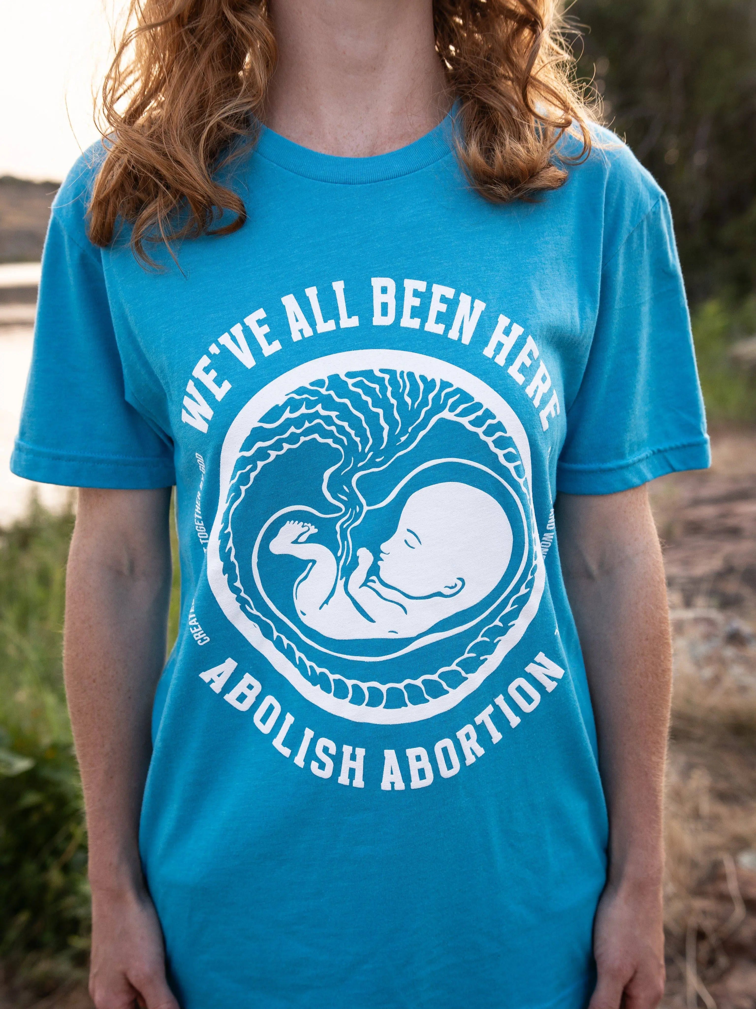 We've All Been Here T-Shirt (Unisex) - Turquoise & Dropcard Bundle - Abolitionists Rising Gear Store Shirts XS Abolitionists Rising Gear Store
