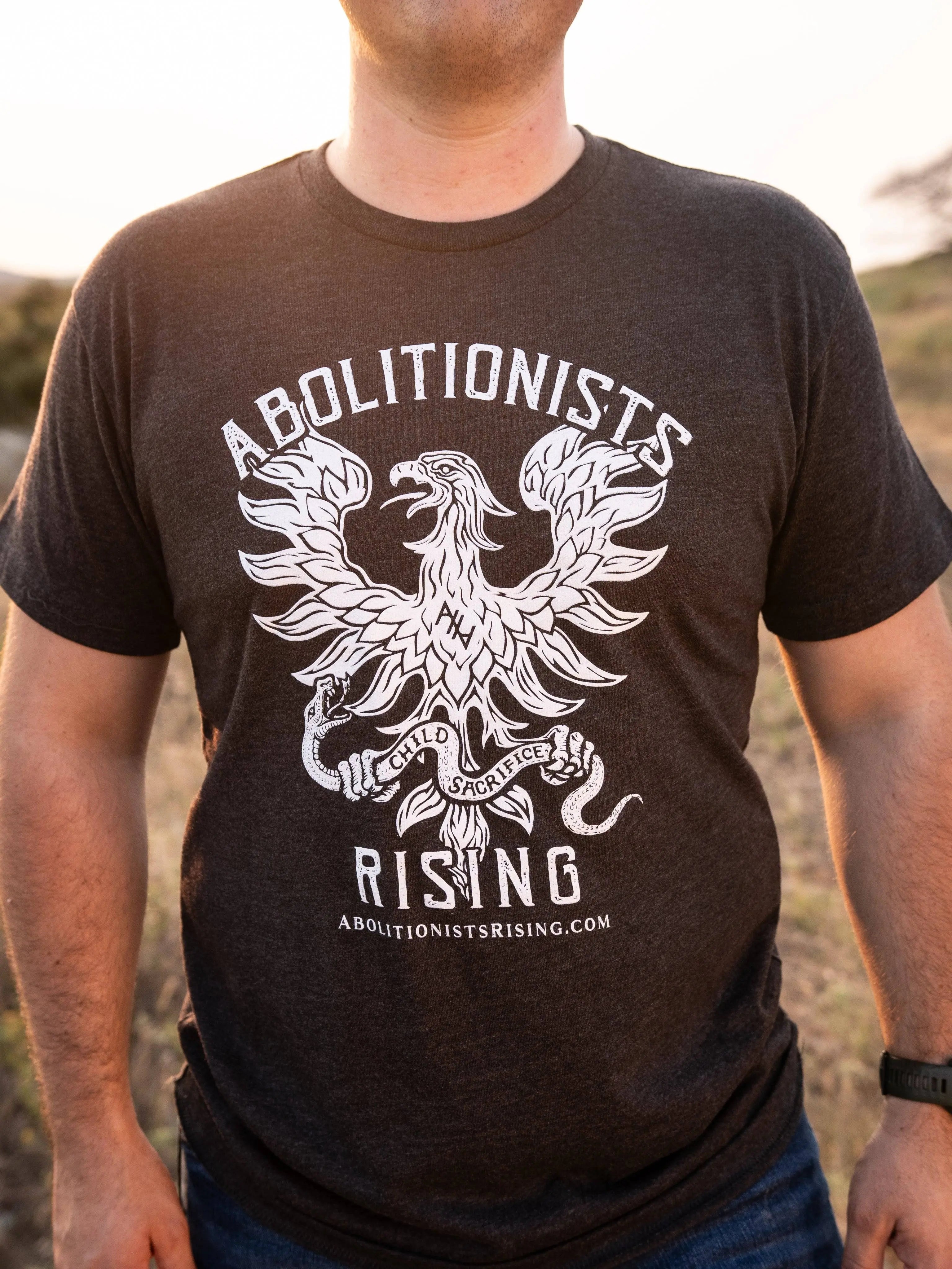 Abolitionists Rising Phoenix T-Shirt (Unisex) - Gray - Abolitionists Rising Gear Store Shirts XS Abolitionists Rising Store