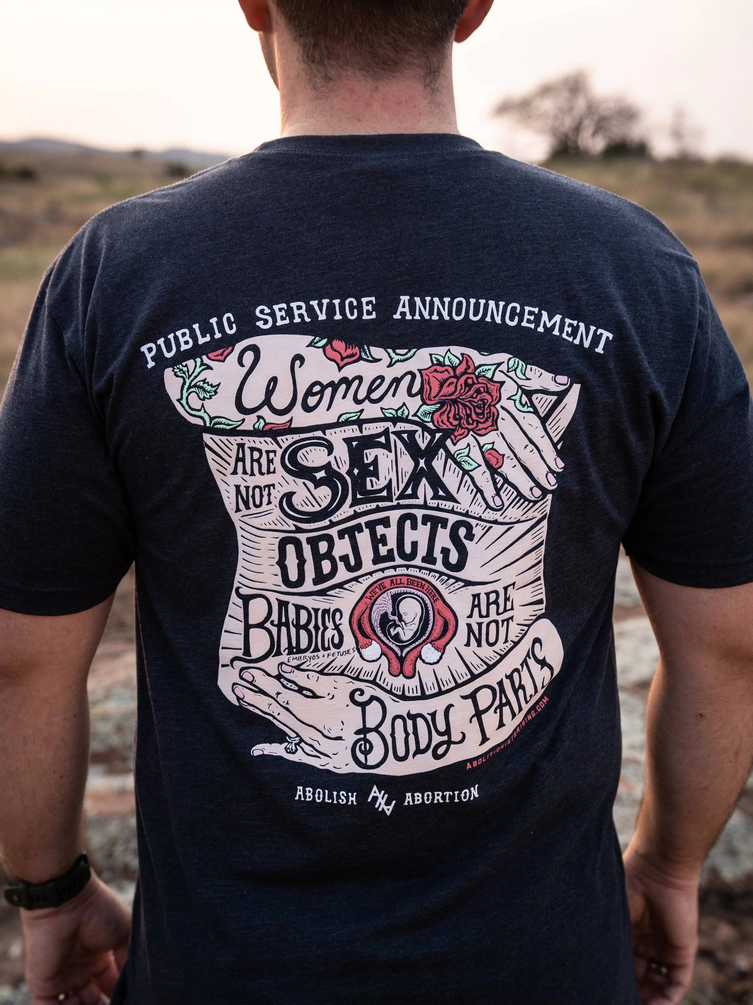 Women Are Not Sex Objects, Babies Are Not Body Parts T-Shirt (Unisex) & Dropcard bundle - Abolitionists Rising Gear Store Shirts XS / Black Abolitionists Rising Store