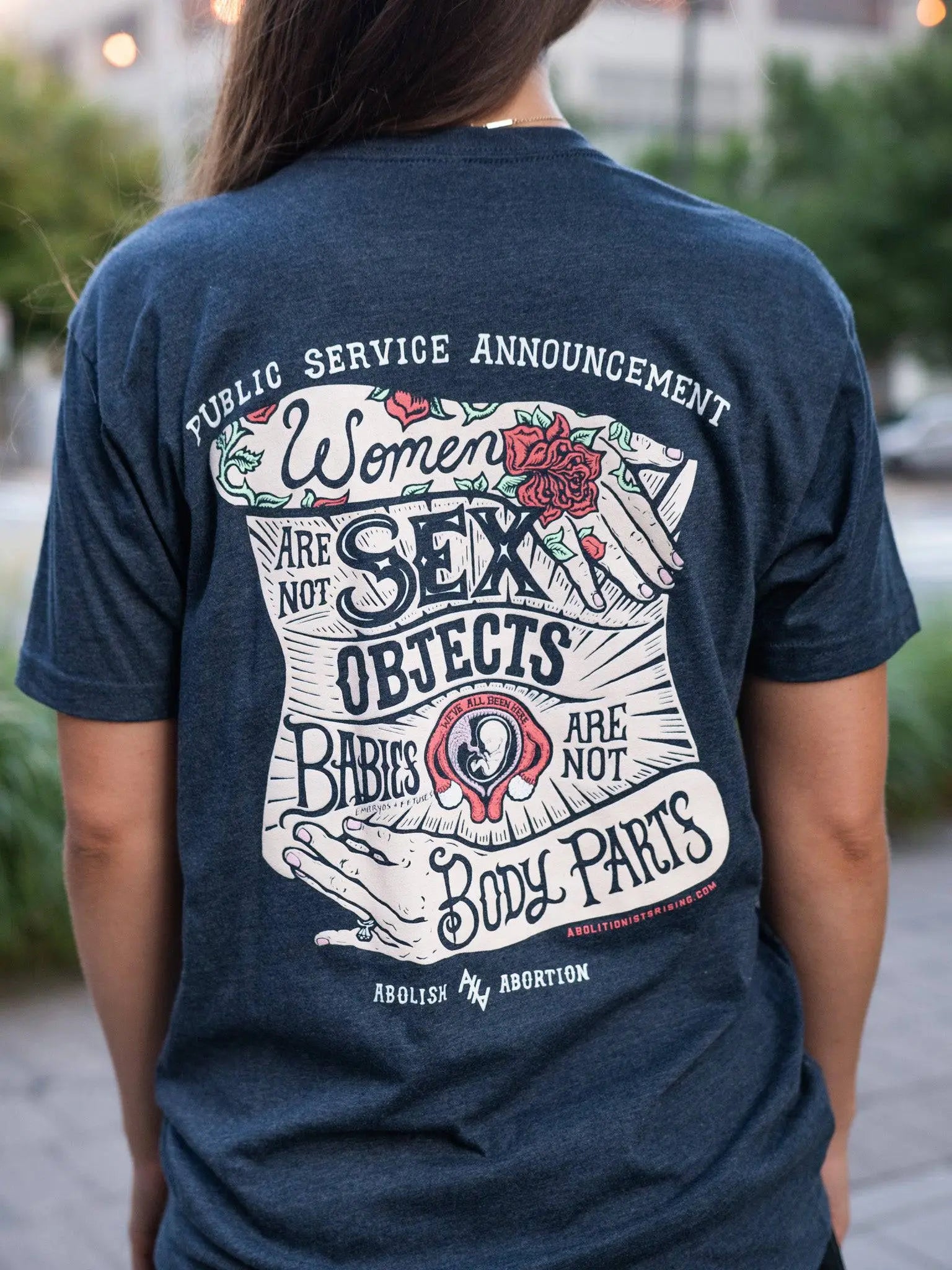 Women Are Not Sex Objects, Babies Are Not Body Parts T-Shirt (Unisex) & Dropcard bundle - Abolitionists Rising Gear Store Shirts XS / Black Abolitionists Rising Store