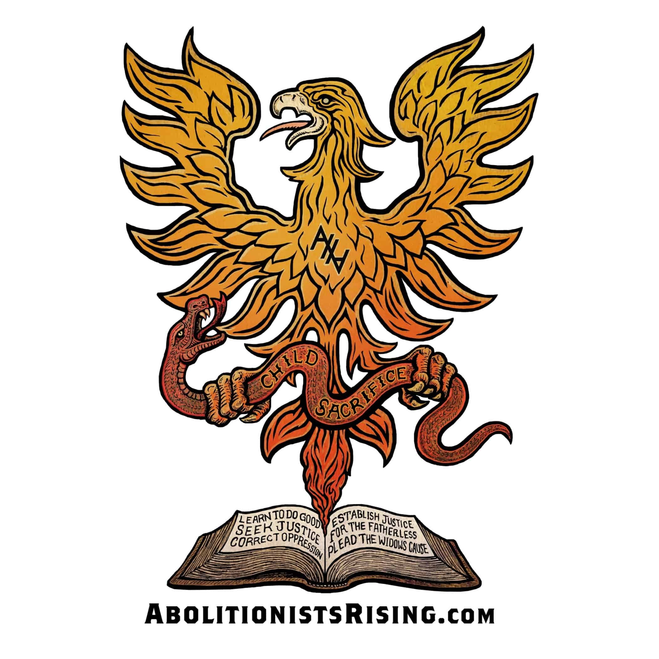 Abolitionists Rising Phoenix Sticker - Abolitionists Rising Gear Store Stickers Default Title Abolitionists Rising Store