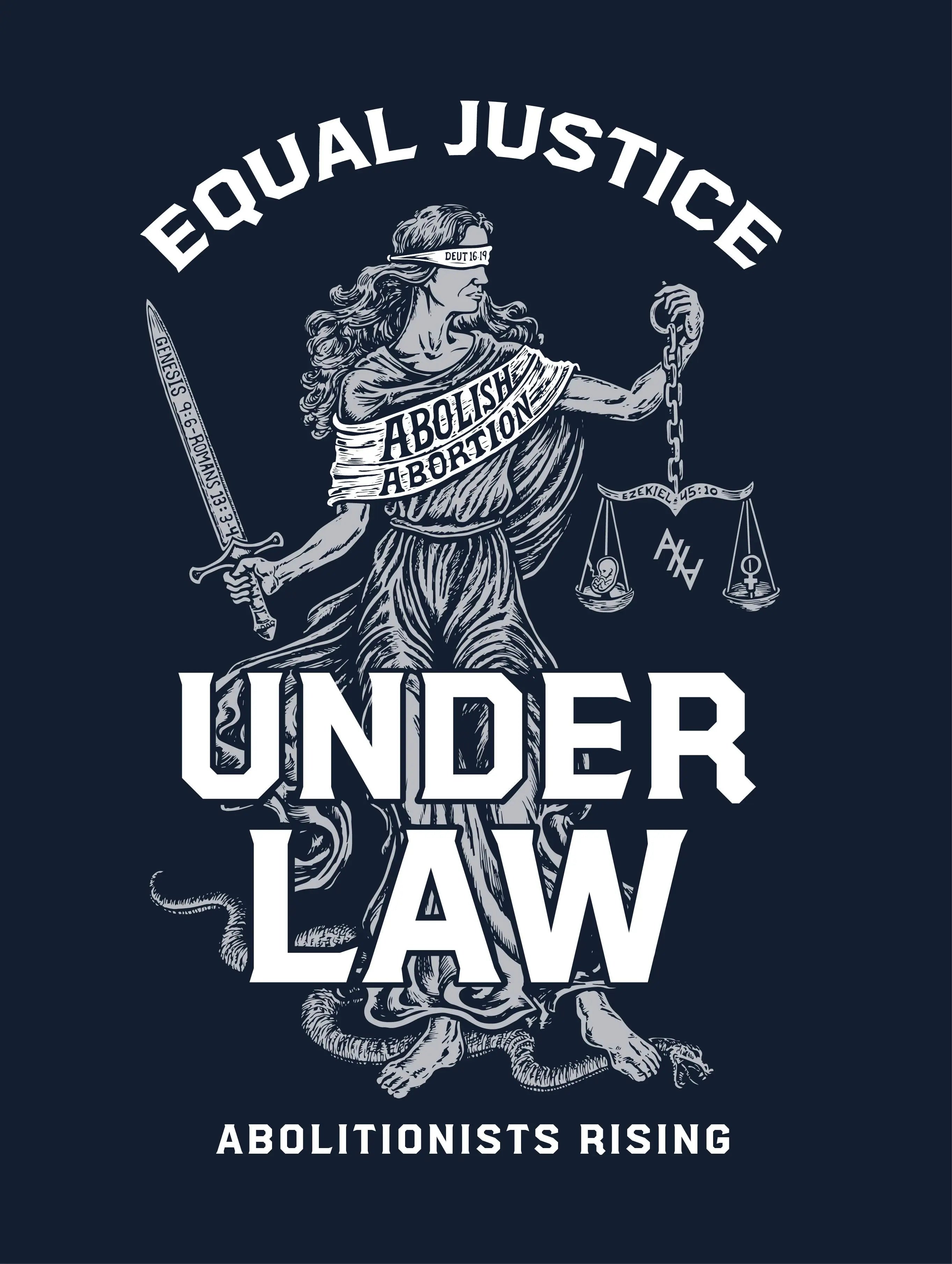 Equal Justice Under the Law Long-Sleeve Tee Abolitionists Rising Store
