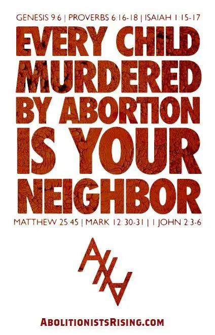 Every Child Murdered Is Your Neighbor Sign - Abolitionists Rising Gear Store Signs Default Title Abolitionists Rising Store