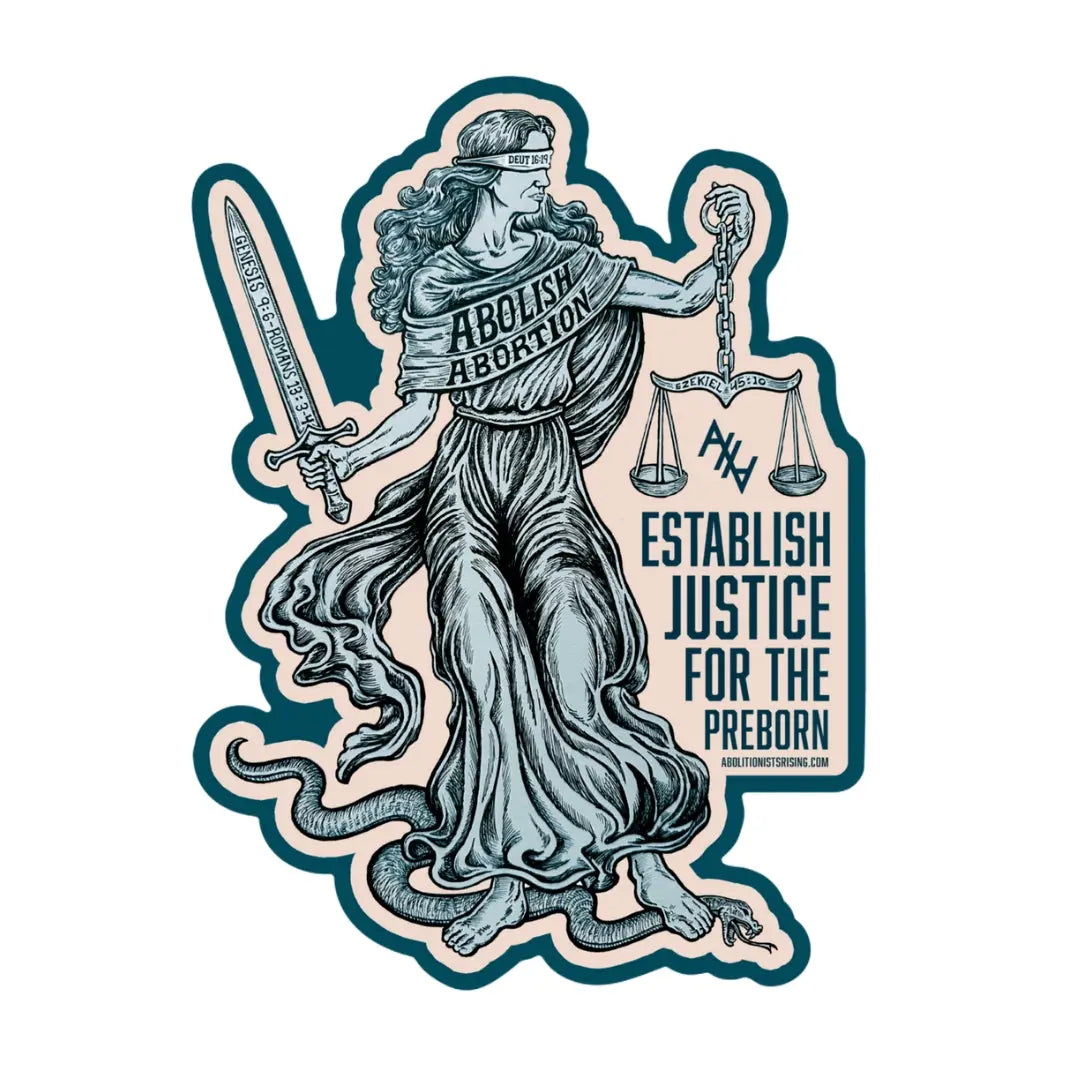 Establish Justice Sticker Abolitionists Rising Gear Store