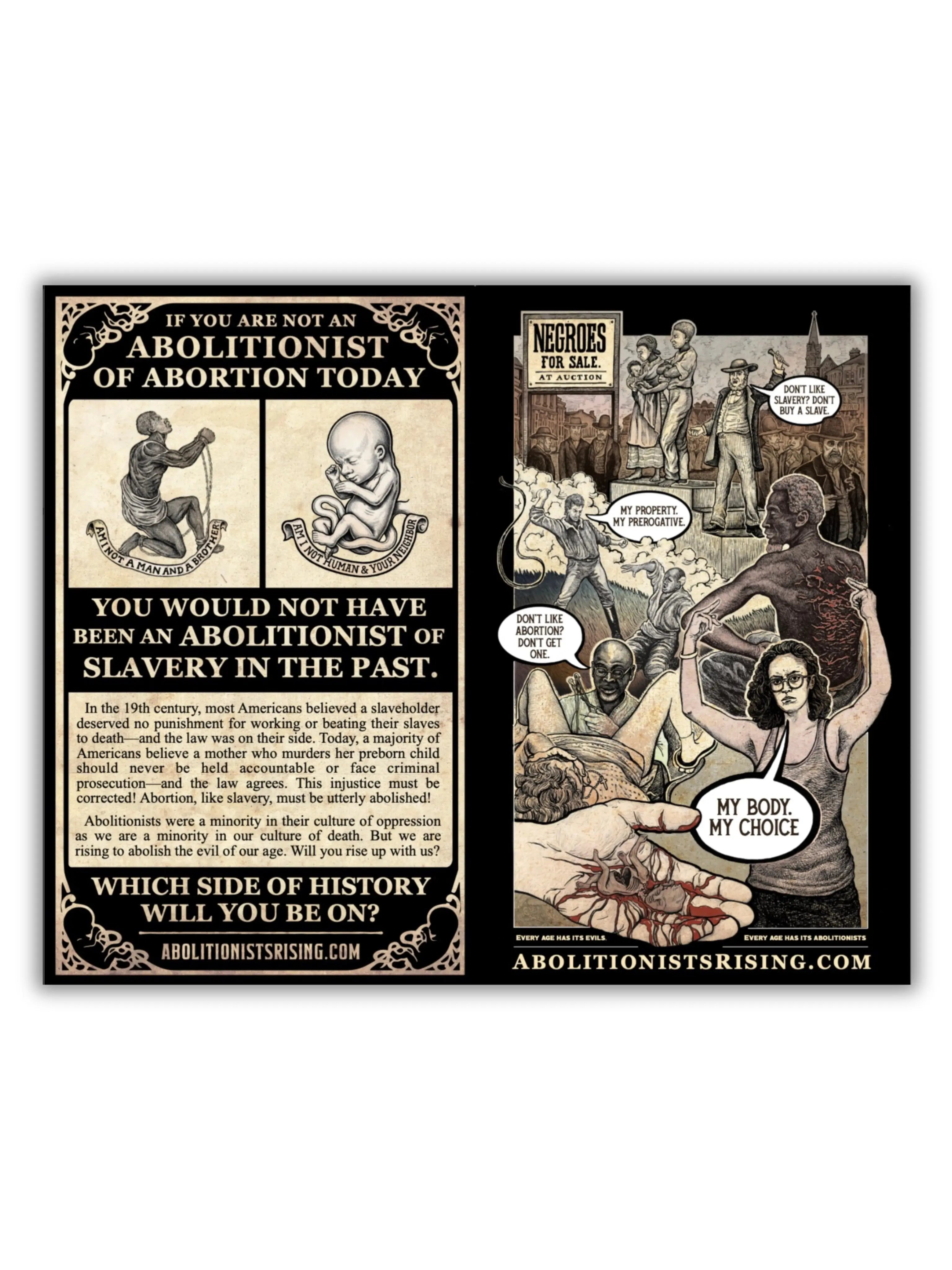 Abolition of Slavery & Abortion Bifold Abolitionists Rising Gear Store