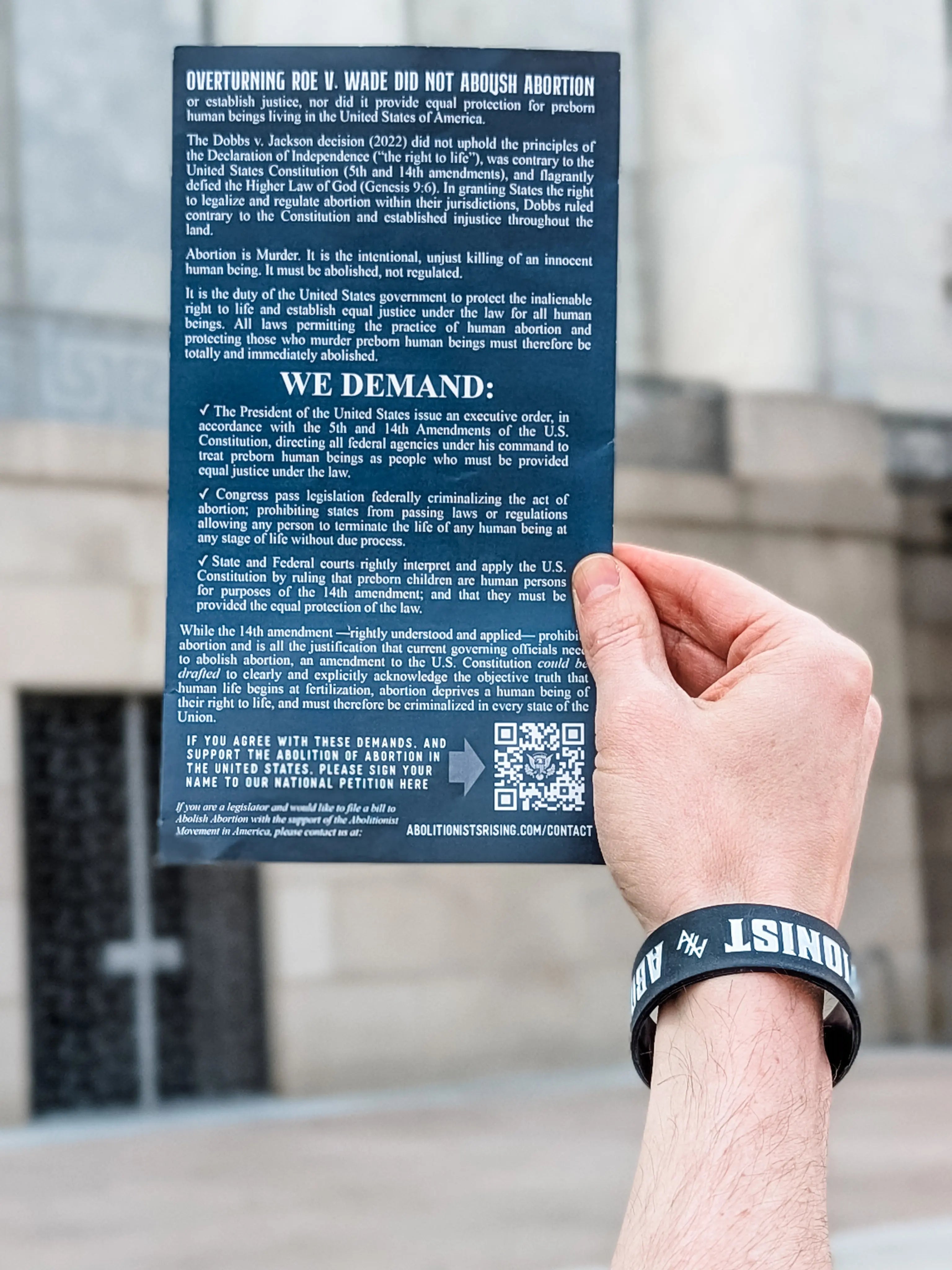 We The People Demand Abolition Trifold - Abolitionists Rising Gear Store