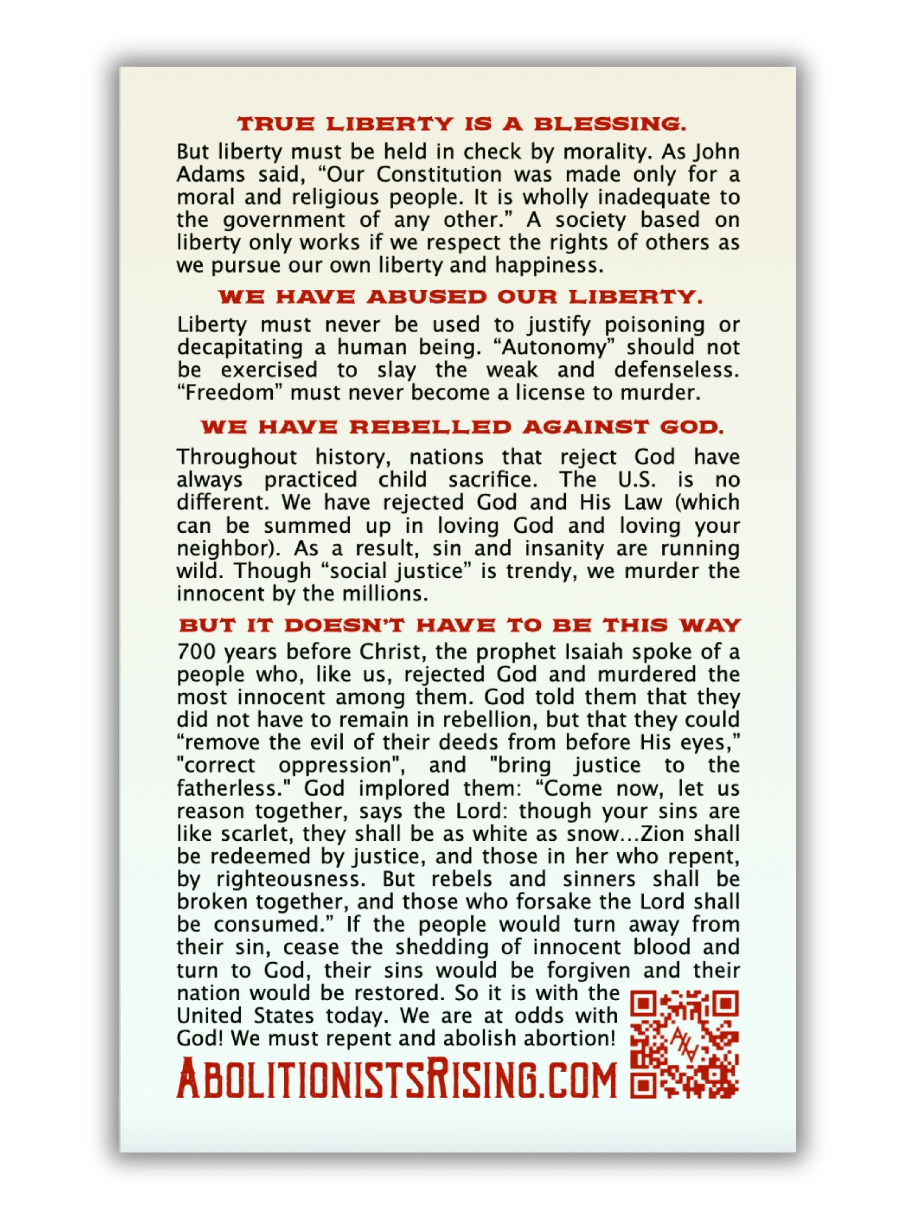 God Hates Our Hands Quadfold Abolitionists Rising Store