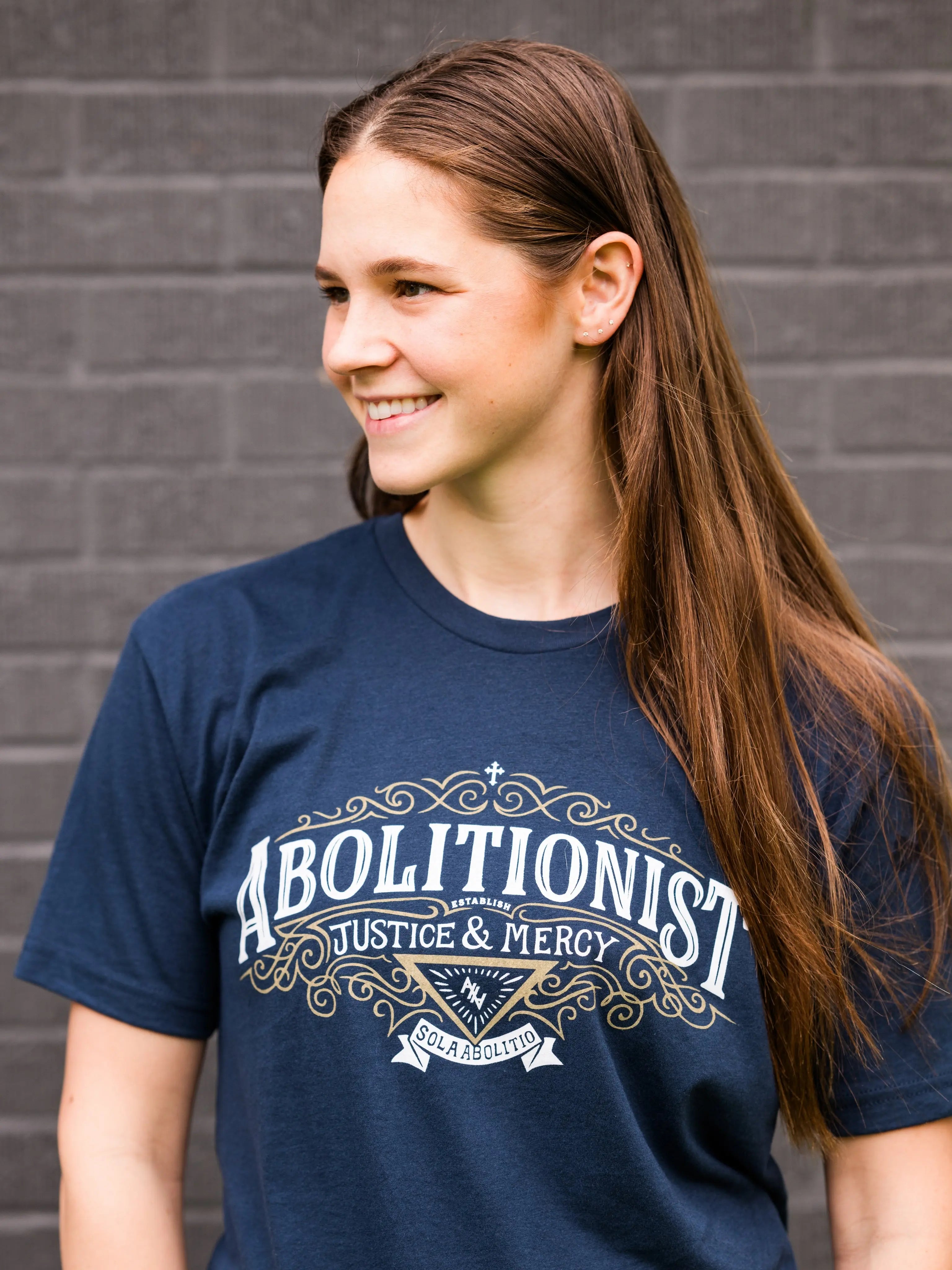 Abolish Abortion to the Glory of God T-Shirt (Unisex) - Navy & Dropcard bundle Abolitionists Rising Store