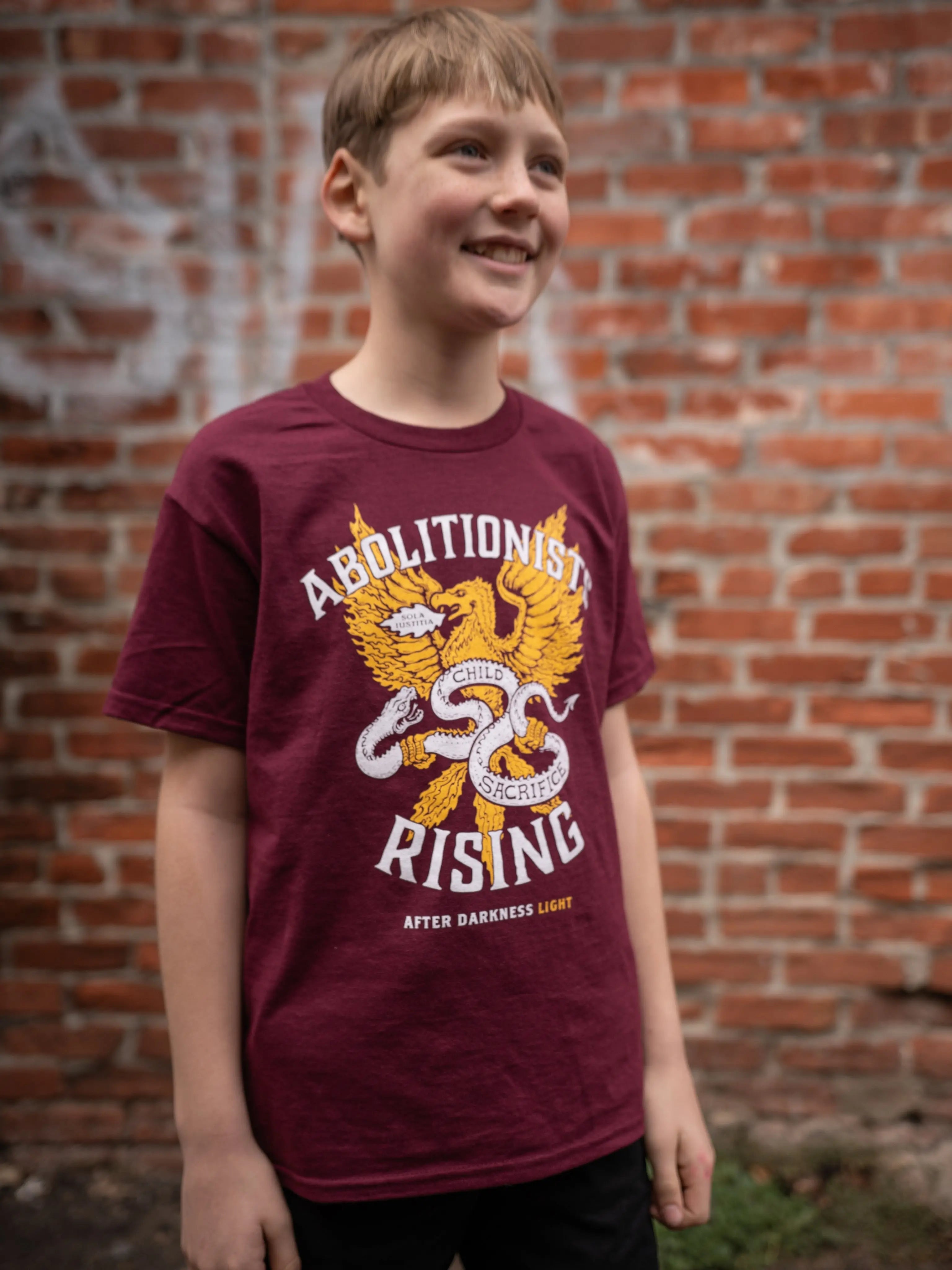 Phoenix Rising Youth T-Shirt Abolitionists Rising Gear Store