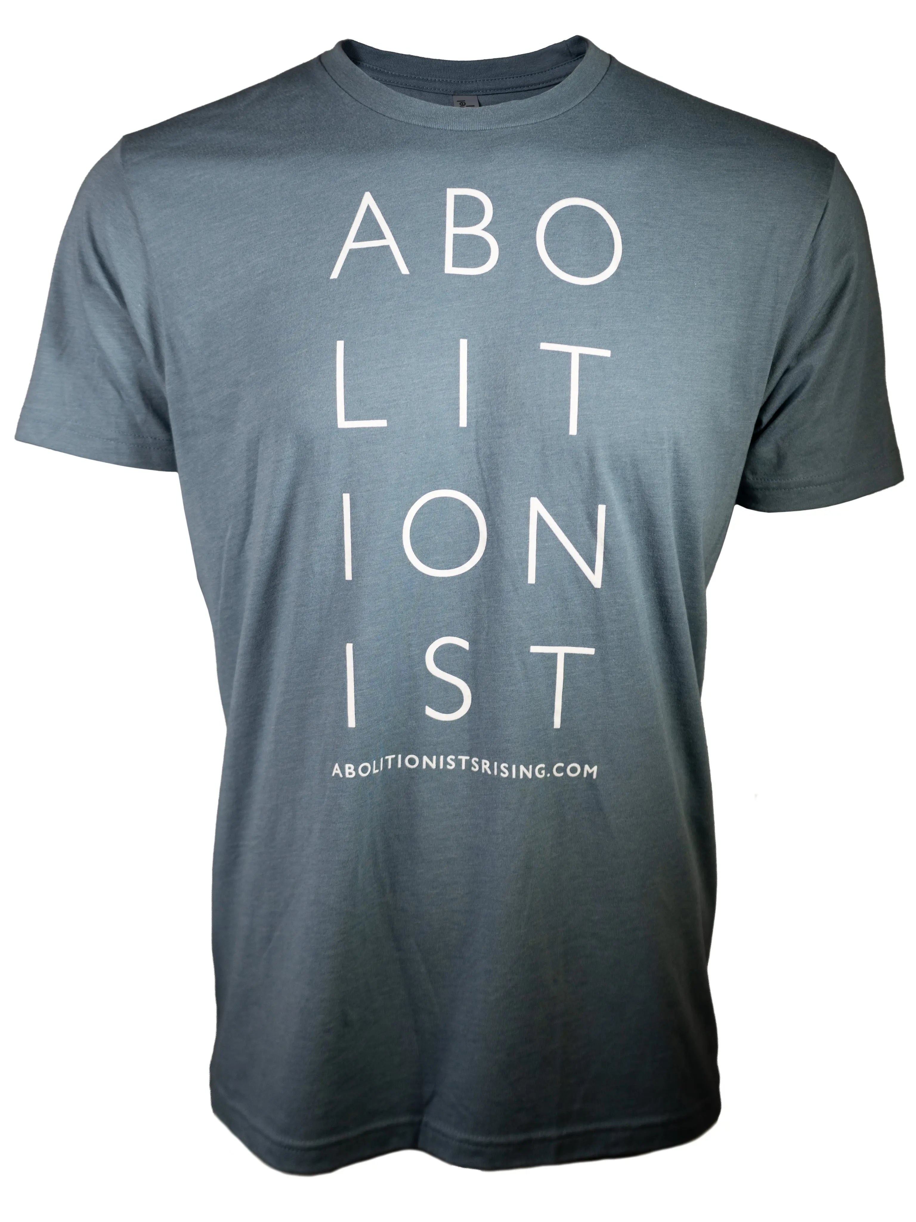 Abolitionist Stacked Slate Blue Unisex T-Shirt Abolitionists Rising Store