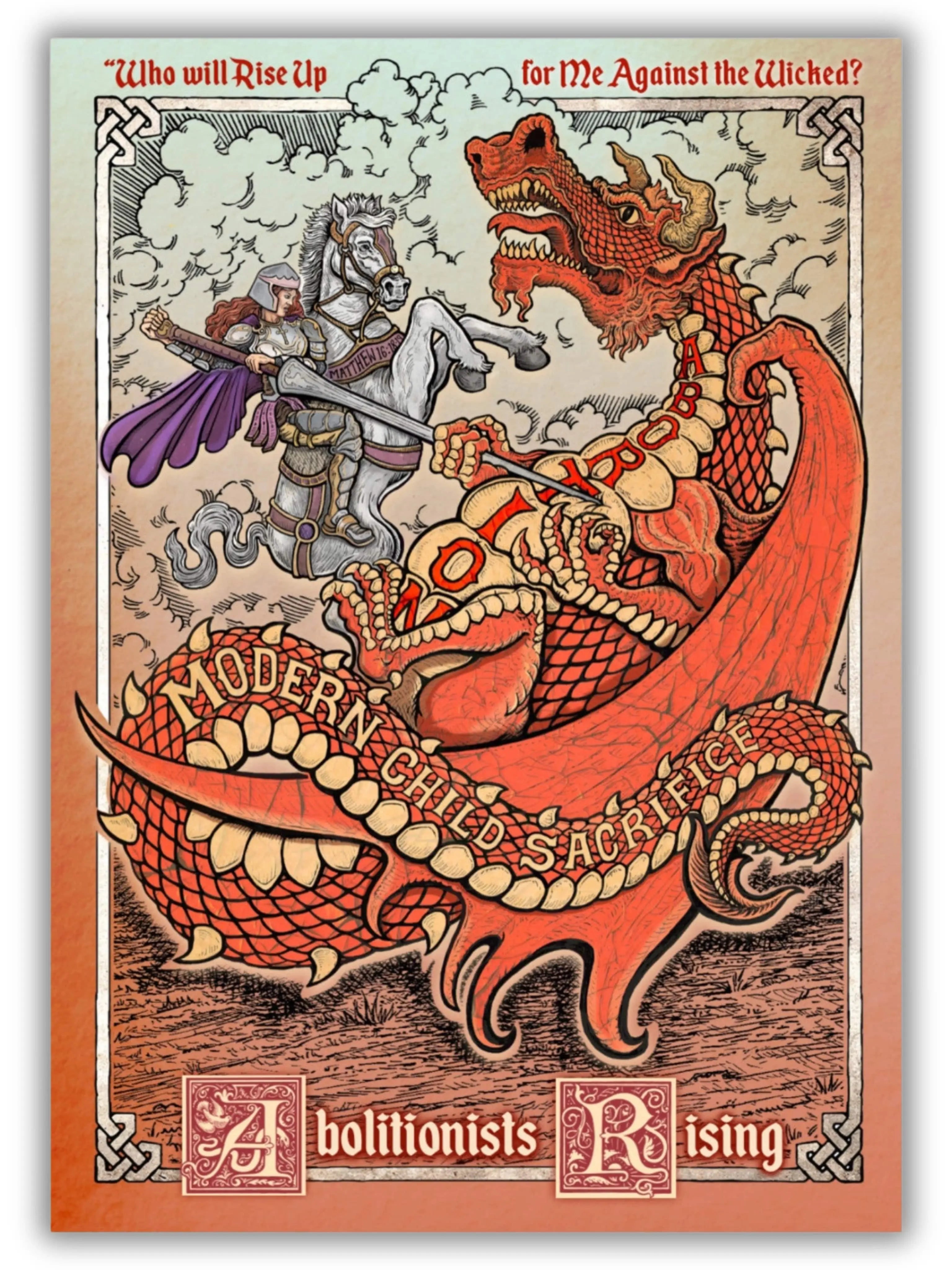 Dragon Slayer Art Print - Abolitionists Rising Gear Store Art Default Title Abolitionists Rising Store