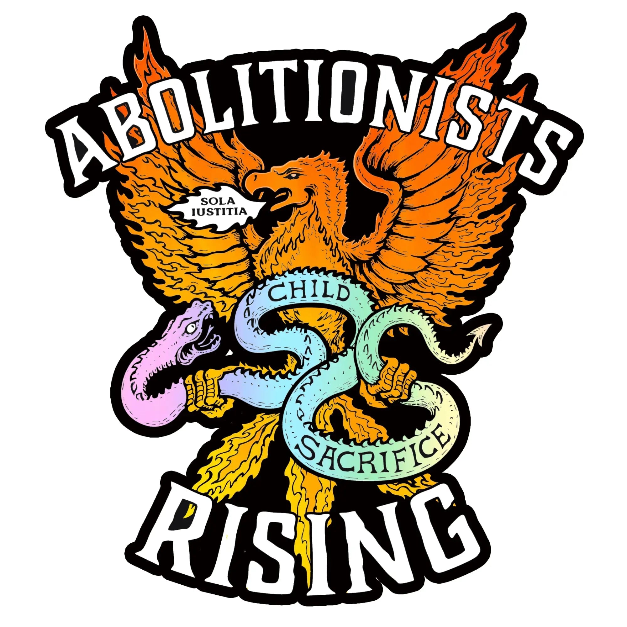 Holographic Phoenix Sticker Abolitionists Rising Gear Store