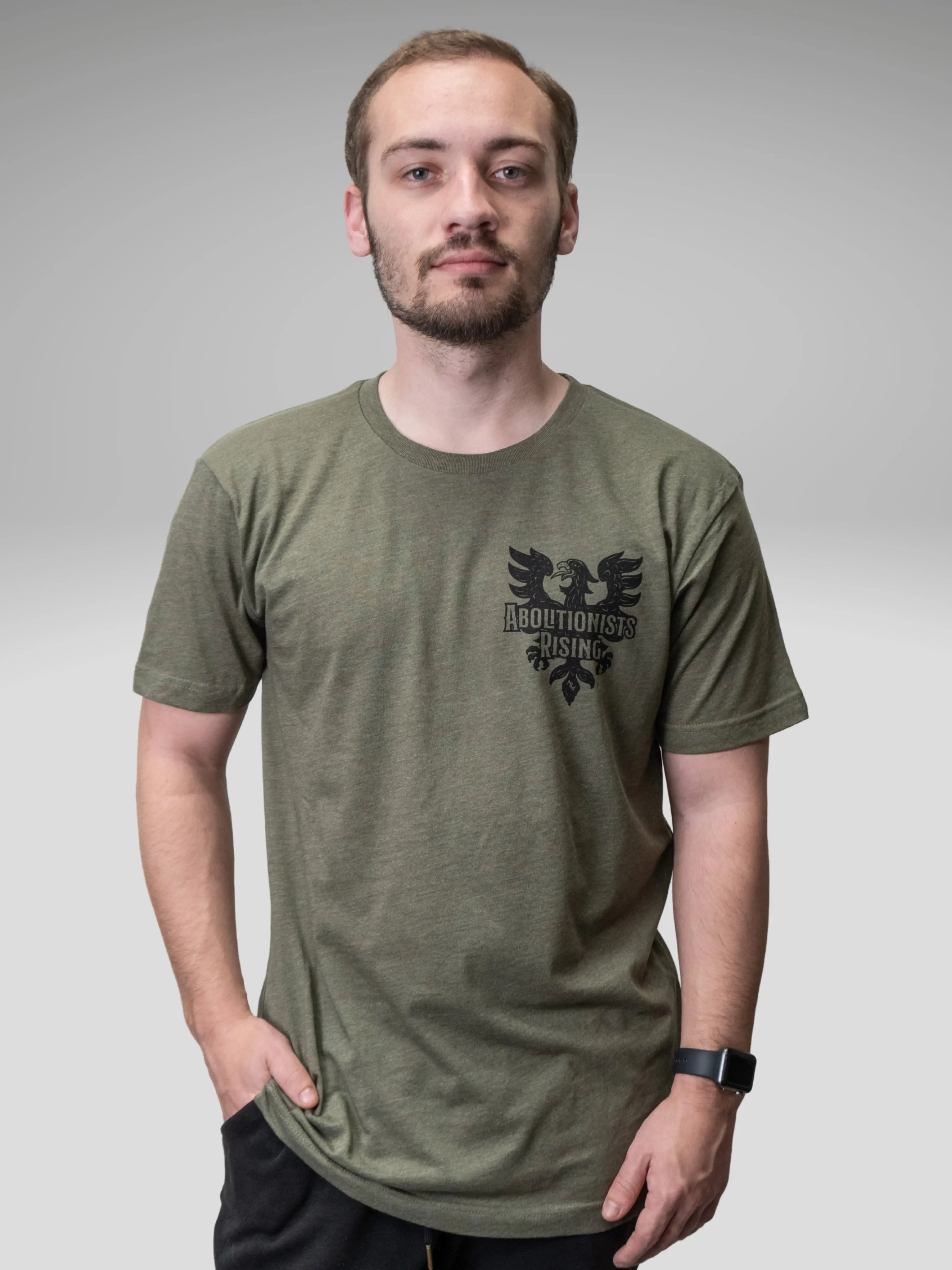 Military Green Abolitionists Rising Unisex T-Shirt Abolitionists Rising Store
