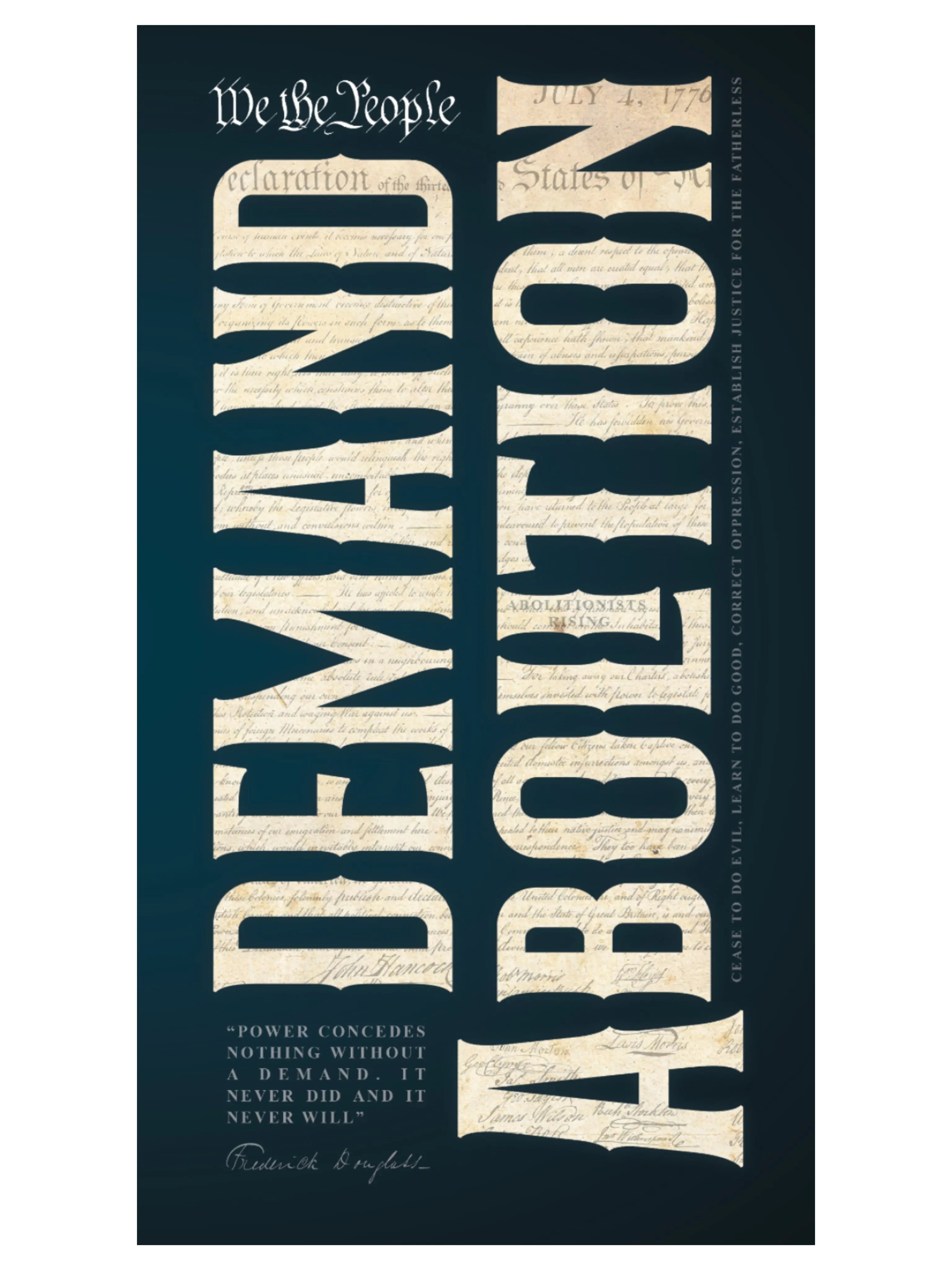 We The People Demand Abolition Trifold - Abolitionists Rising Gear Store