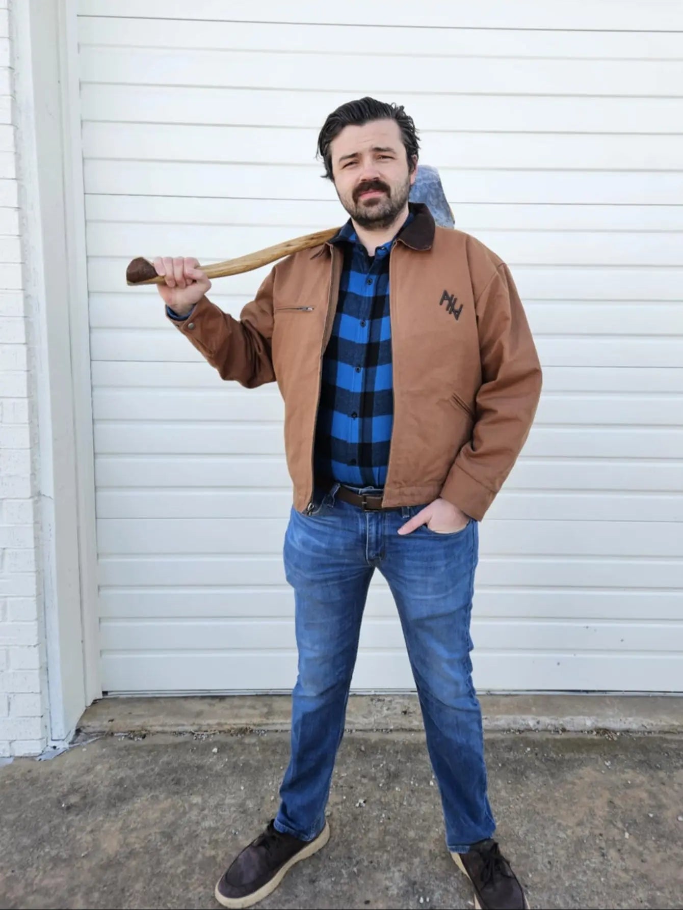 AHA Duck Cloth Work Jacket Brown Men | Pre-order Now - Abolitionists Rising Gear Store