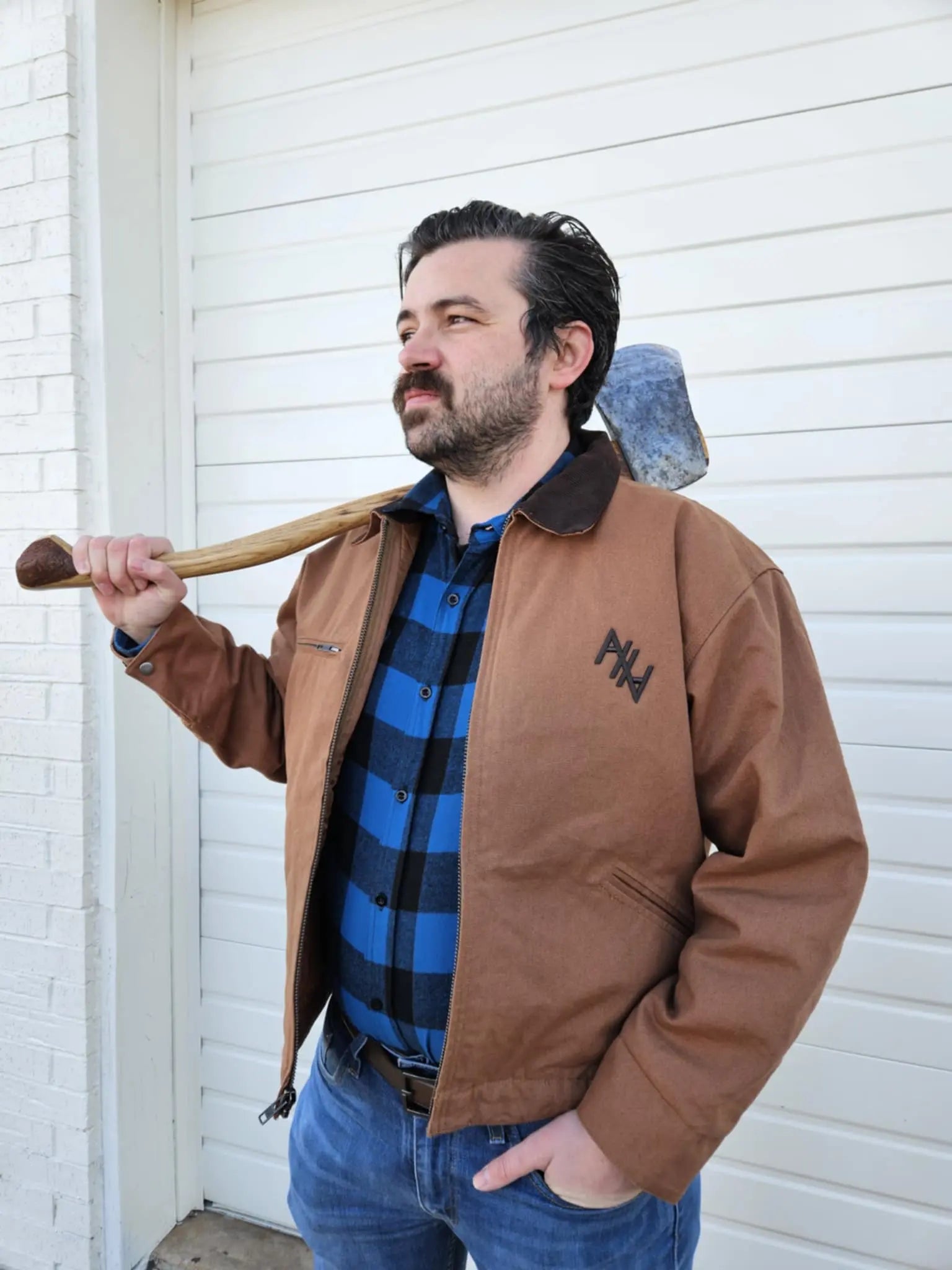 AHA Duck Cloth Work Jacket Brown Men | Pre-order Now - Abolitionists Rising Gear Store