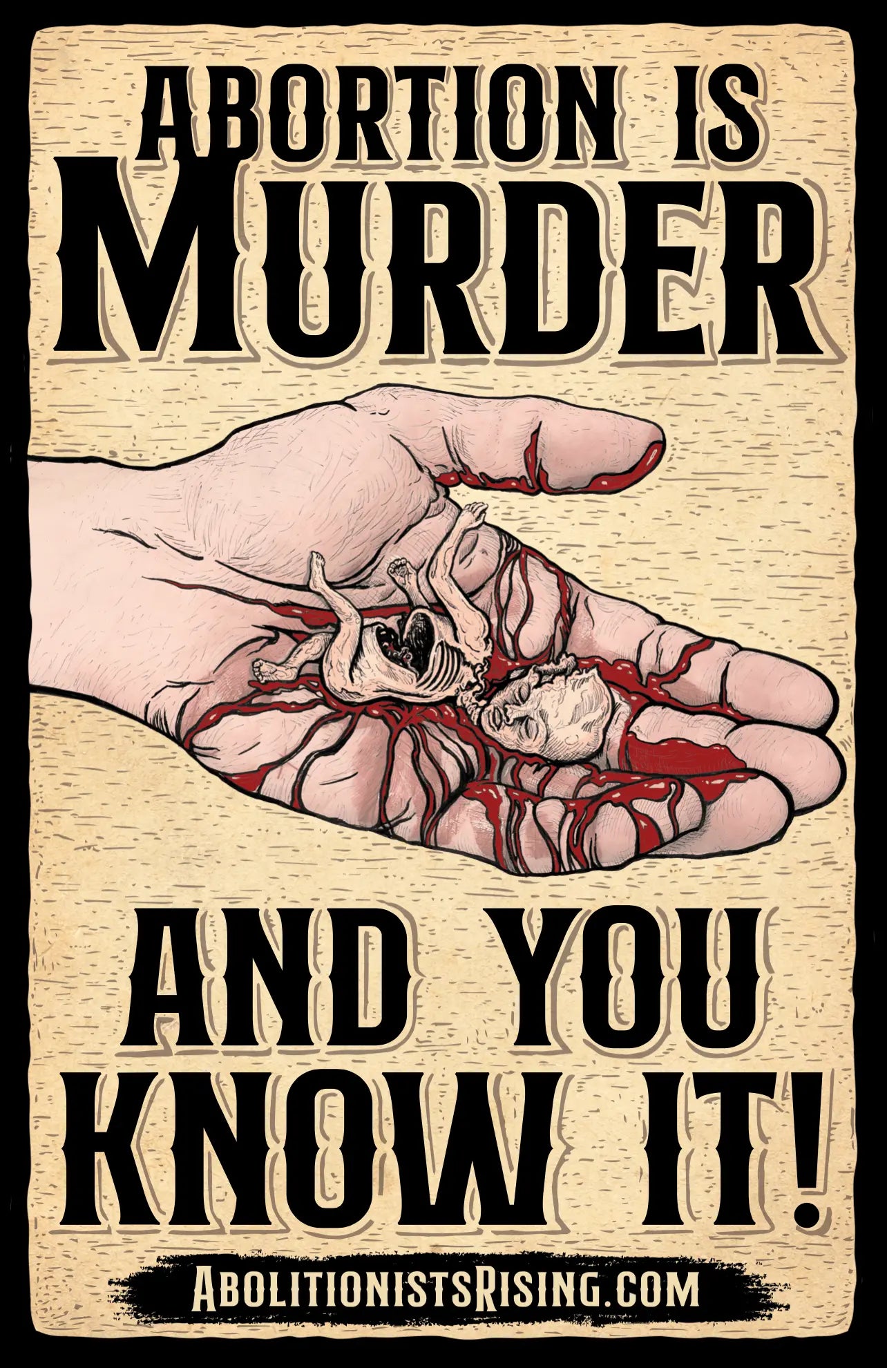 Abortion is Murder - And You Know It! Sign - Abolitionists Rising Gear Store Signs Default Title Abolitionists Rising Store