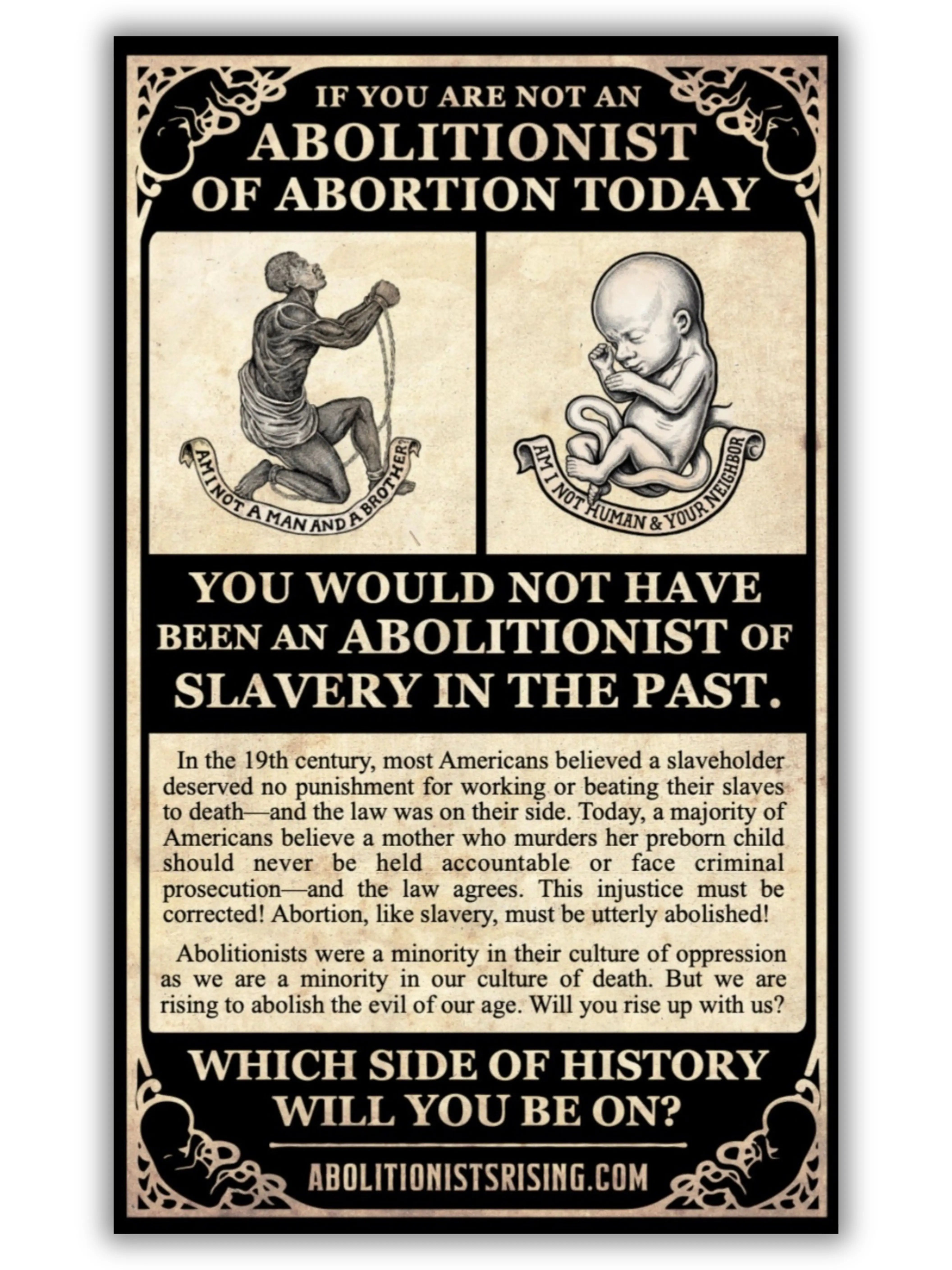 The Abolition of Slavery & Abortion Bifold Pamphlet Abolitionists Rising Gear Store 