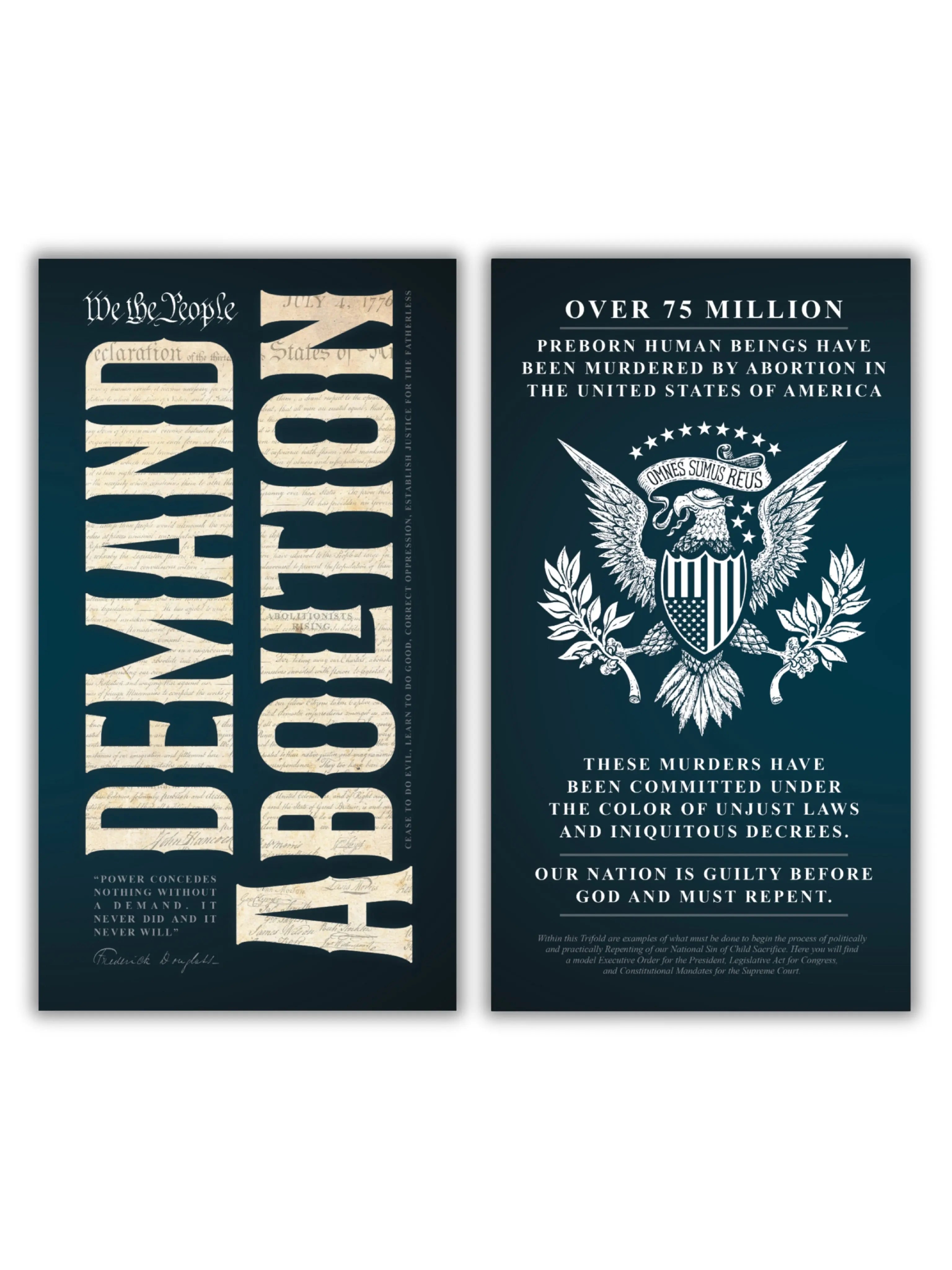 We The People Demand Abolition Trifold Abolitionists Rising Store 
