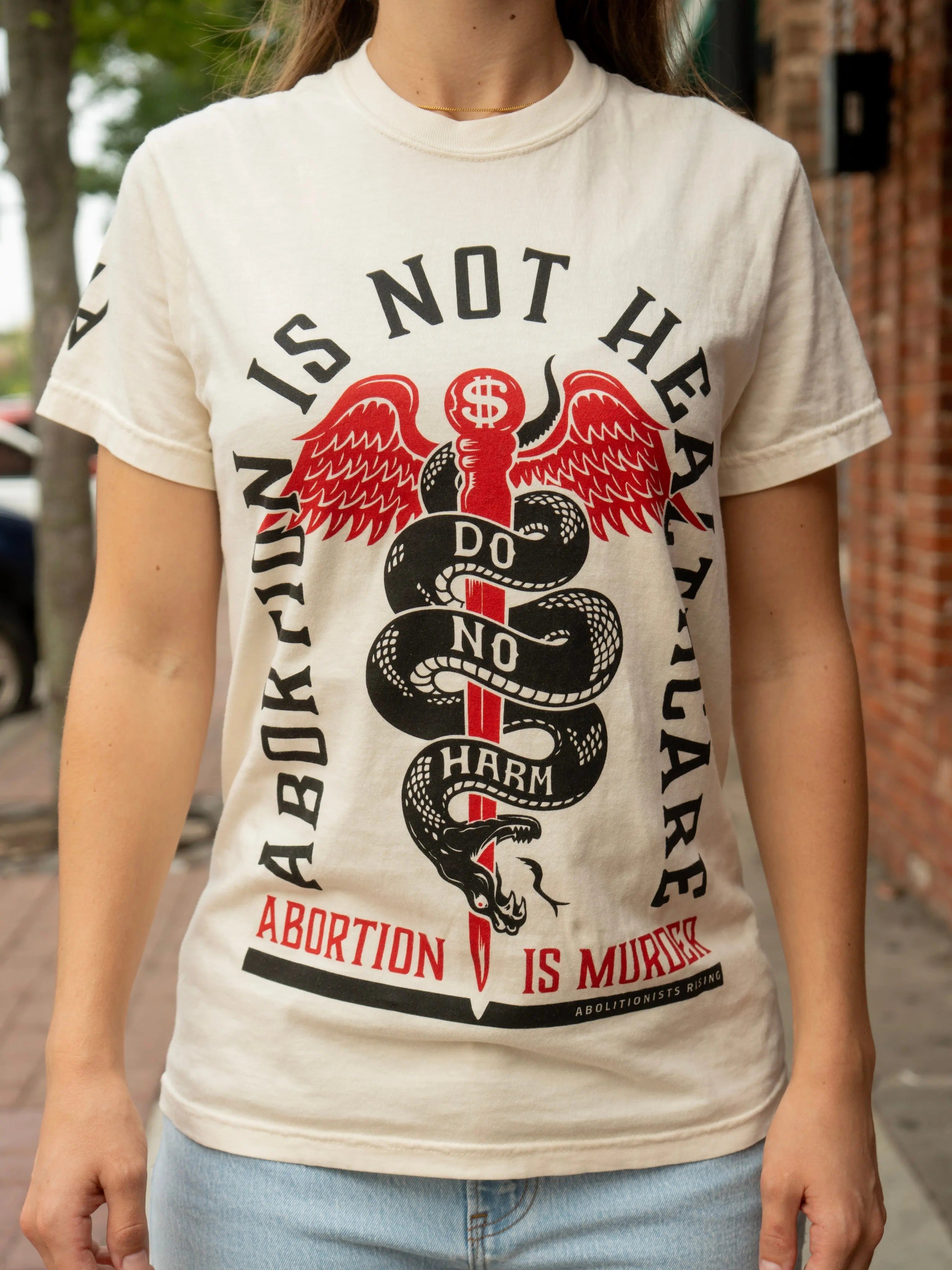 Abortion is not Healthcare Unisex T-Shirt Abolitionists Rising Store 