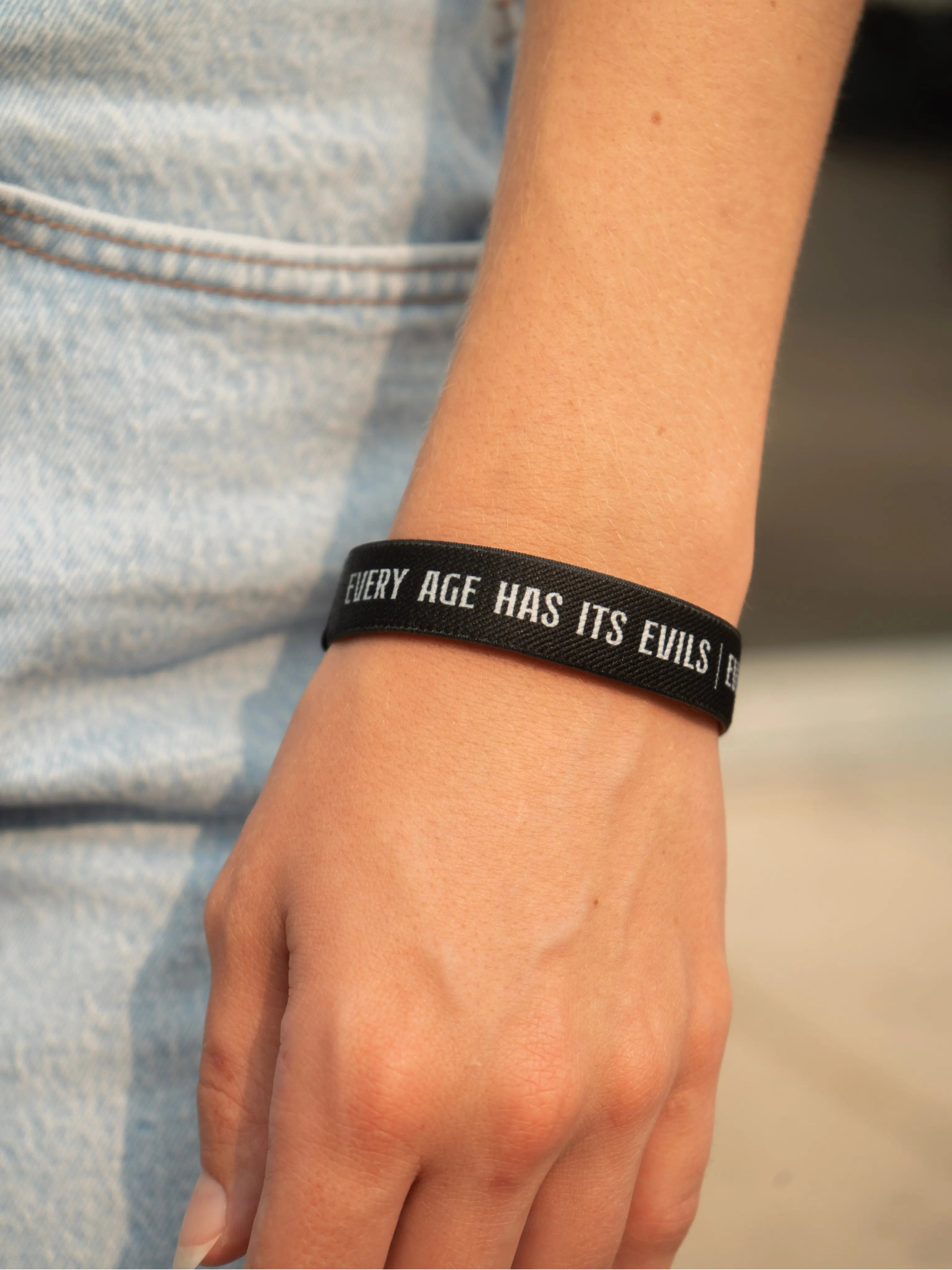 Reversible Abolitionist Fabric Wristband Abolitionists Rising Gear Store 