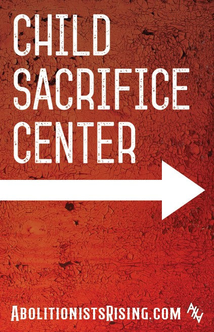 Child Sacrifice Center Sign