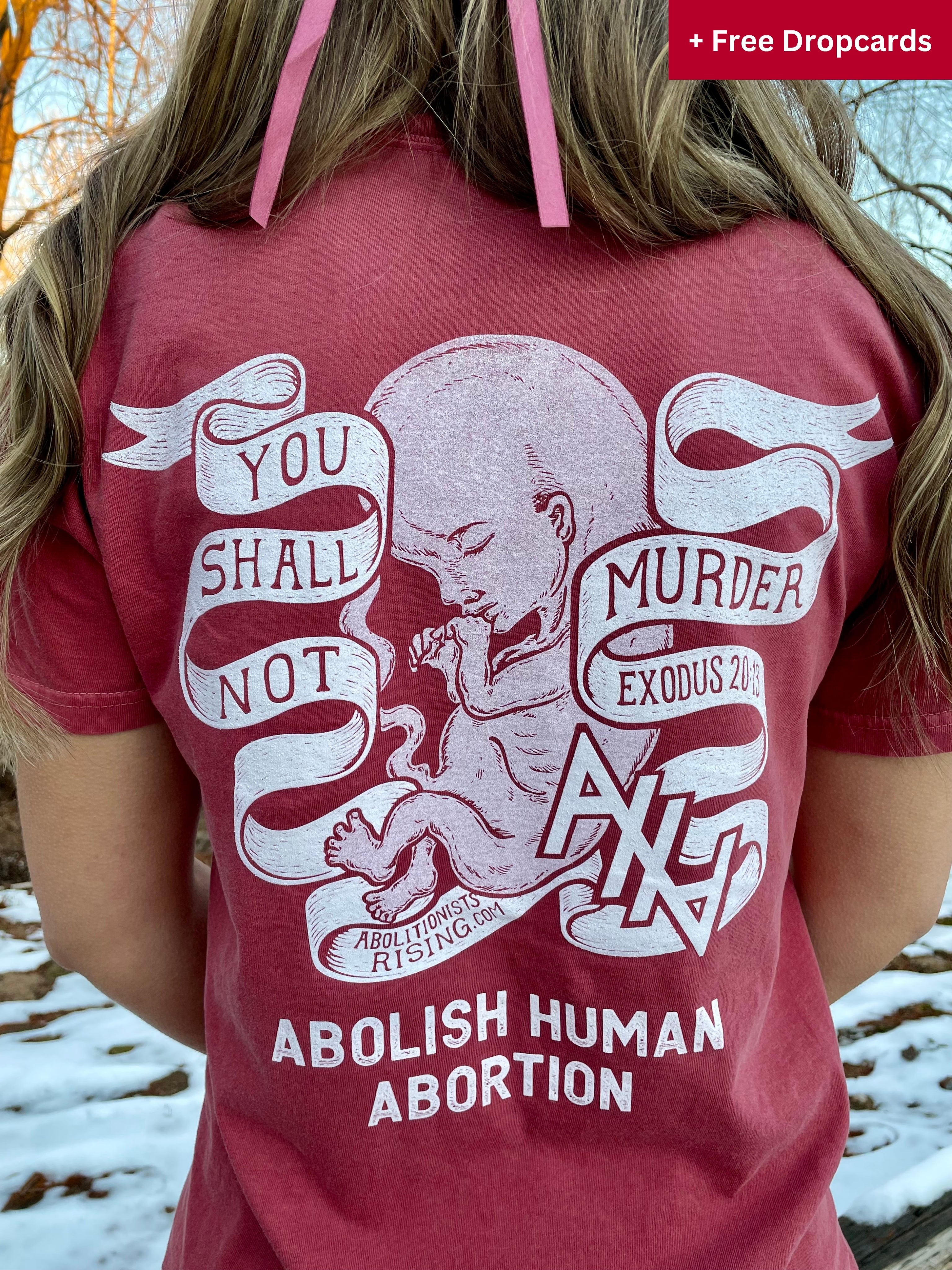 You Shall Not Murder Crimson T-Shirt (Unisex) & Dropcard Bundle