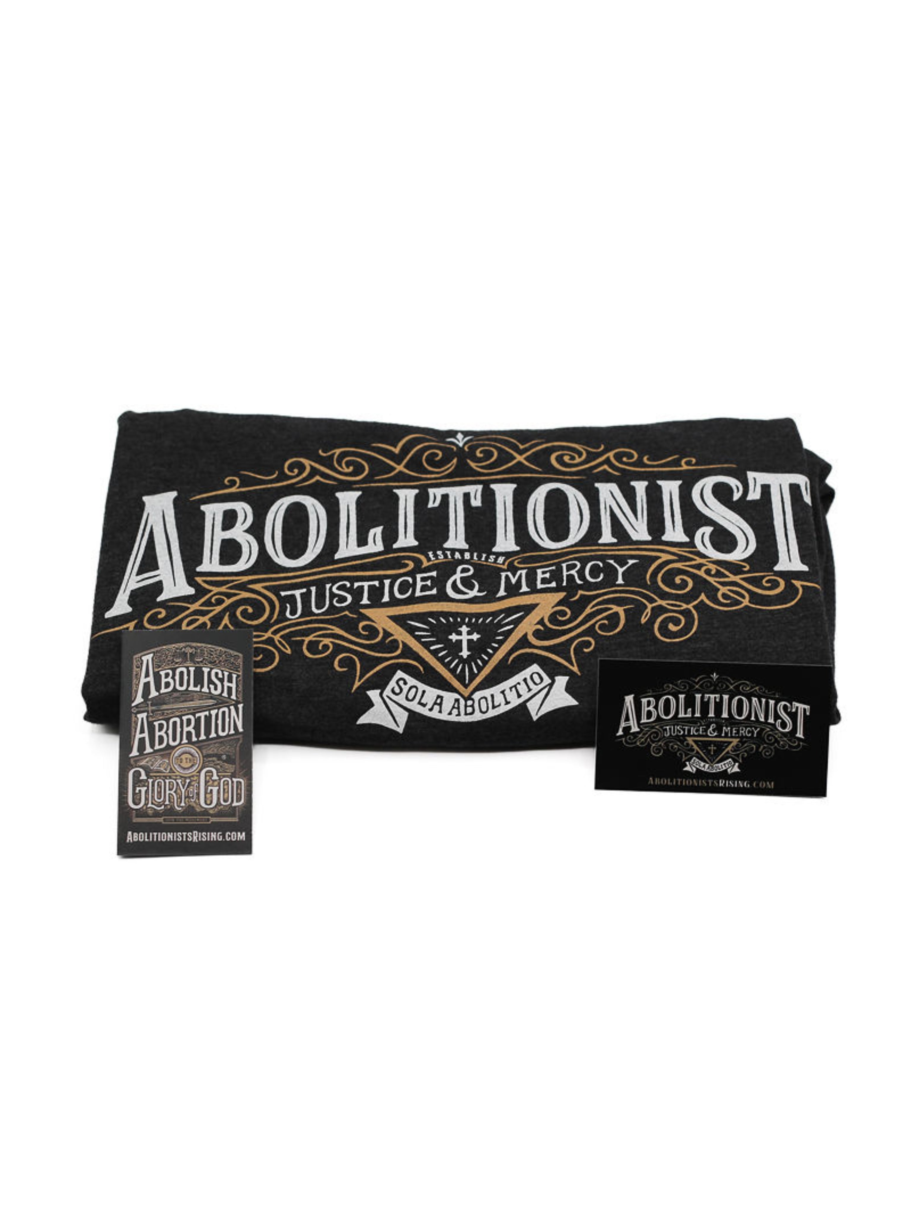 Abolish Abortion to the Glory of God T-Shirt (Unisex) - Grey & Dropcard Bundle - Abolitionists Rising Gear Store Shirts S Abolitionists Rising Store