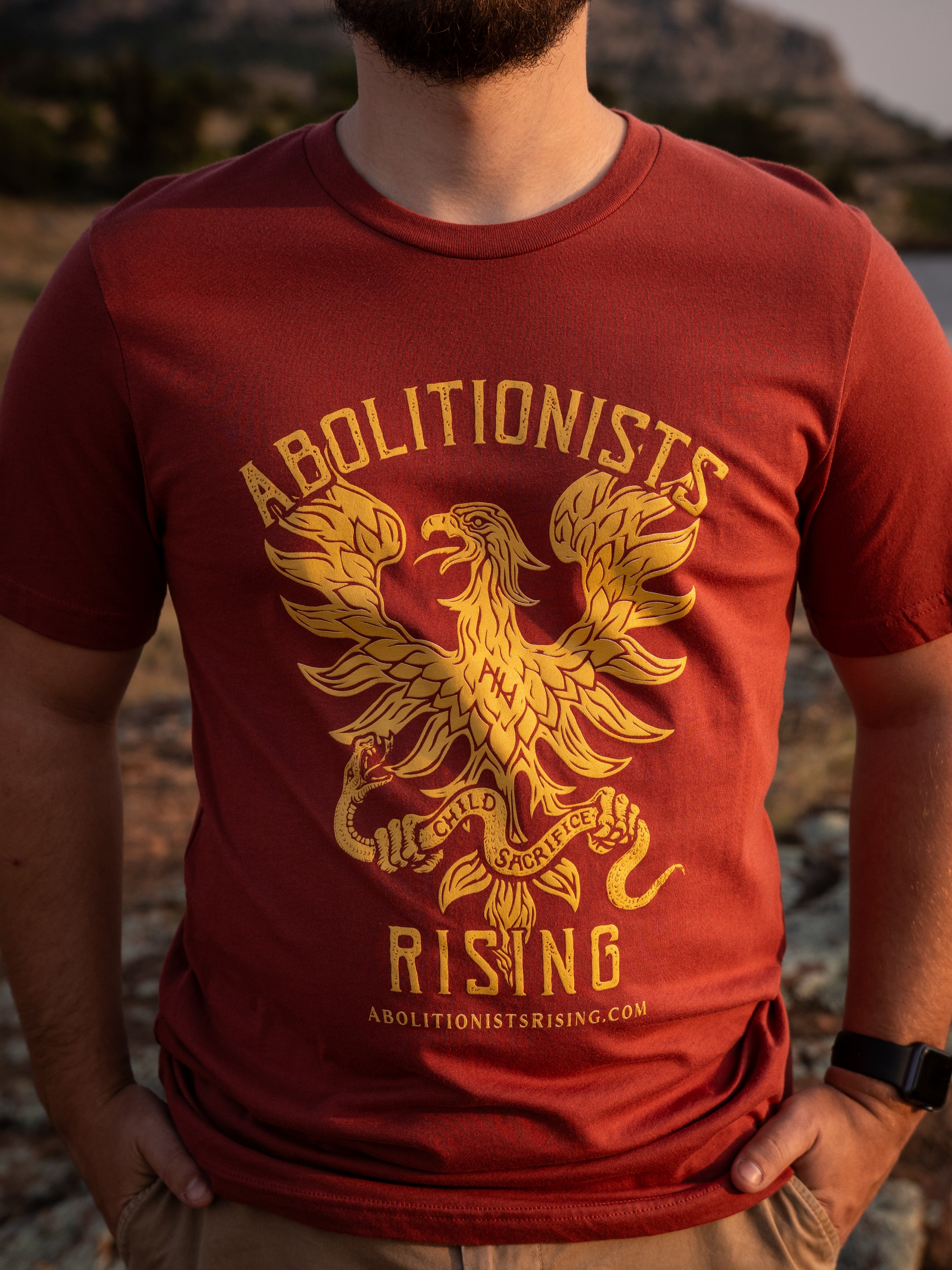 Abolitionists Rising Phoenix T-Shirt (Unisex) - Mauve - Abolitionists Rising Gear Store Shirts XS Abolitionists Rising Store