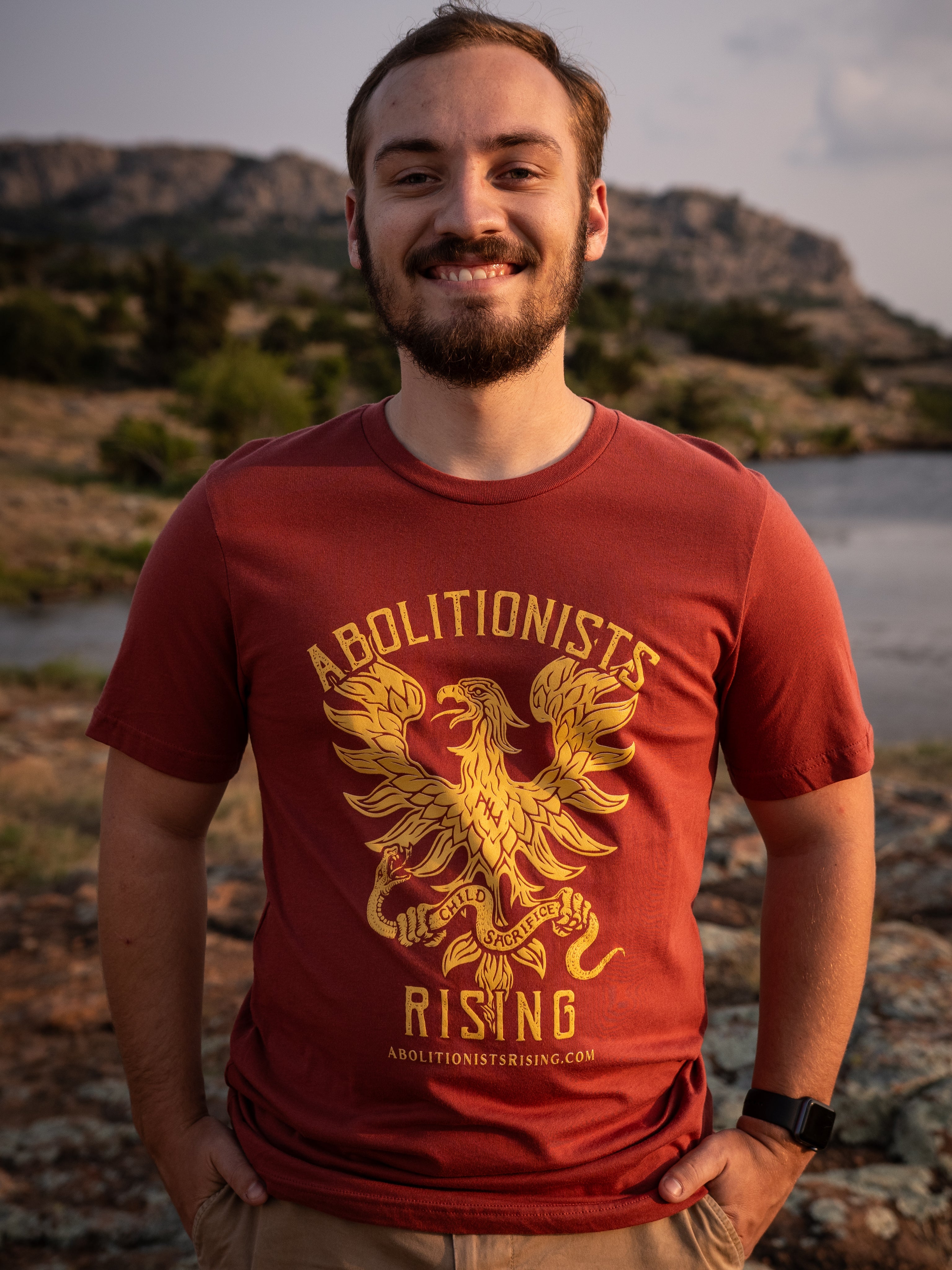 Abolitionists Rising Phoenix T-Shirt (Unisex) - Mauve