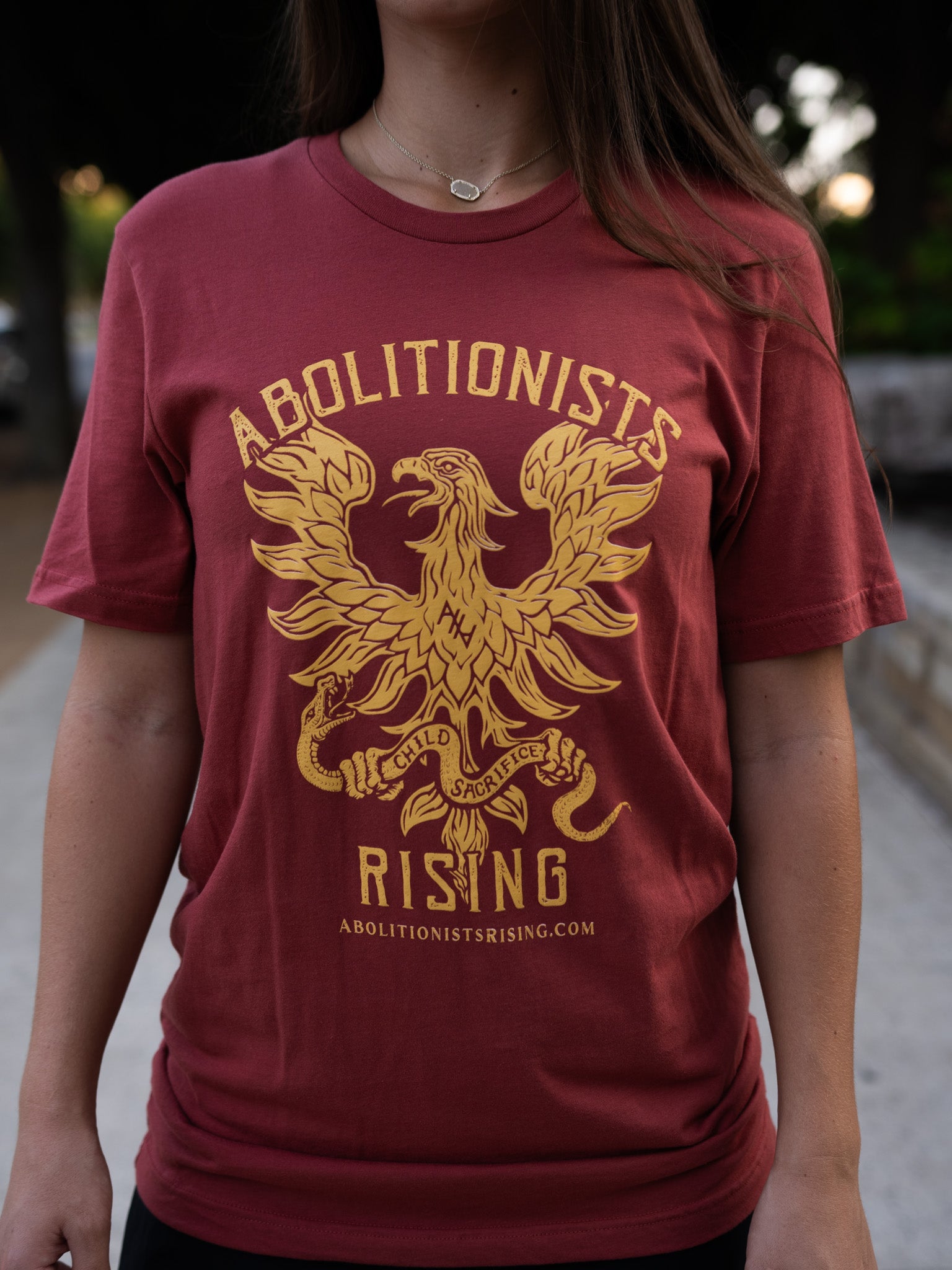 Abolitionists Rising Phoenix T-Shirt (Unisex) - Mauve - Abolitionists Rising Gear Store Shirts XS Abolitionists Rising Store