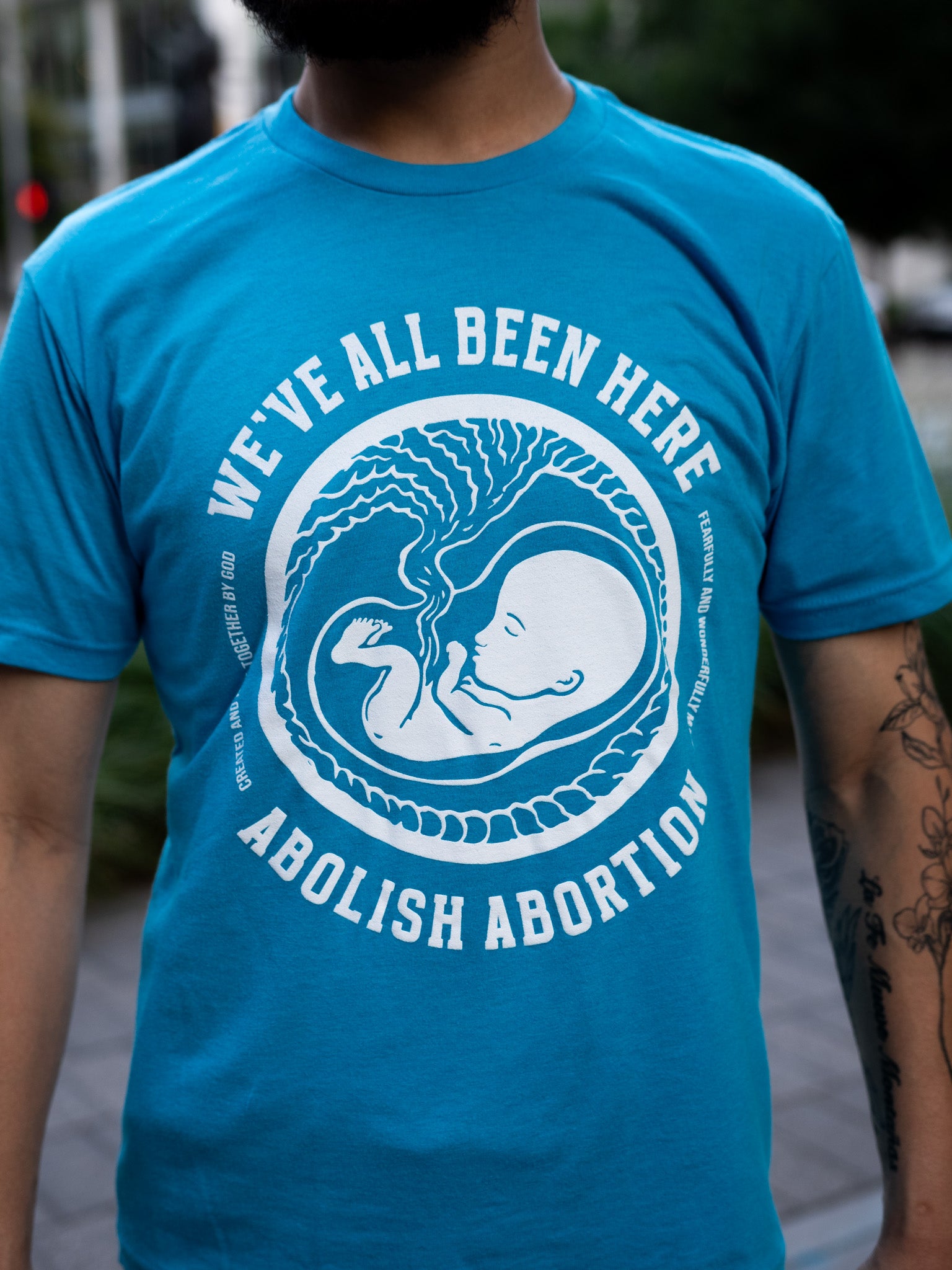 We've All Been Here T-Shirt (Unisex) - Turquoise & Dropcard Bundle - Abolitionists Rising Gear Store Shirts XS Abolitionists Rising Gear Store