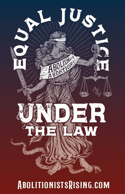 Equal Justice Under Law Colorized Sign