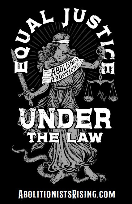 Equal Justice Under Law B&W Sign