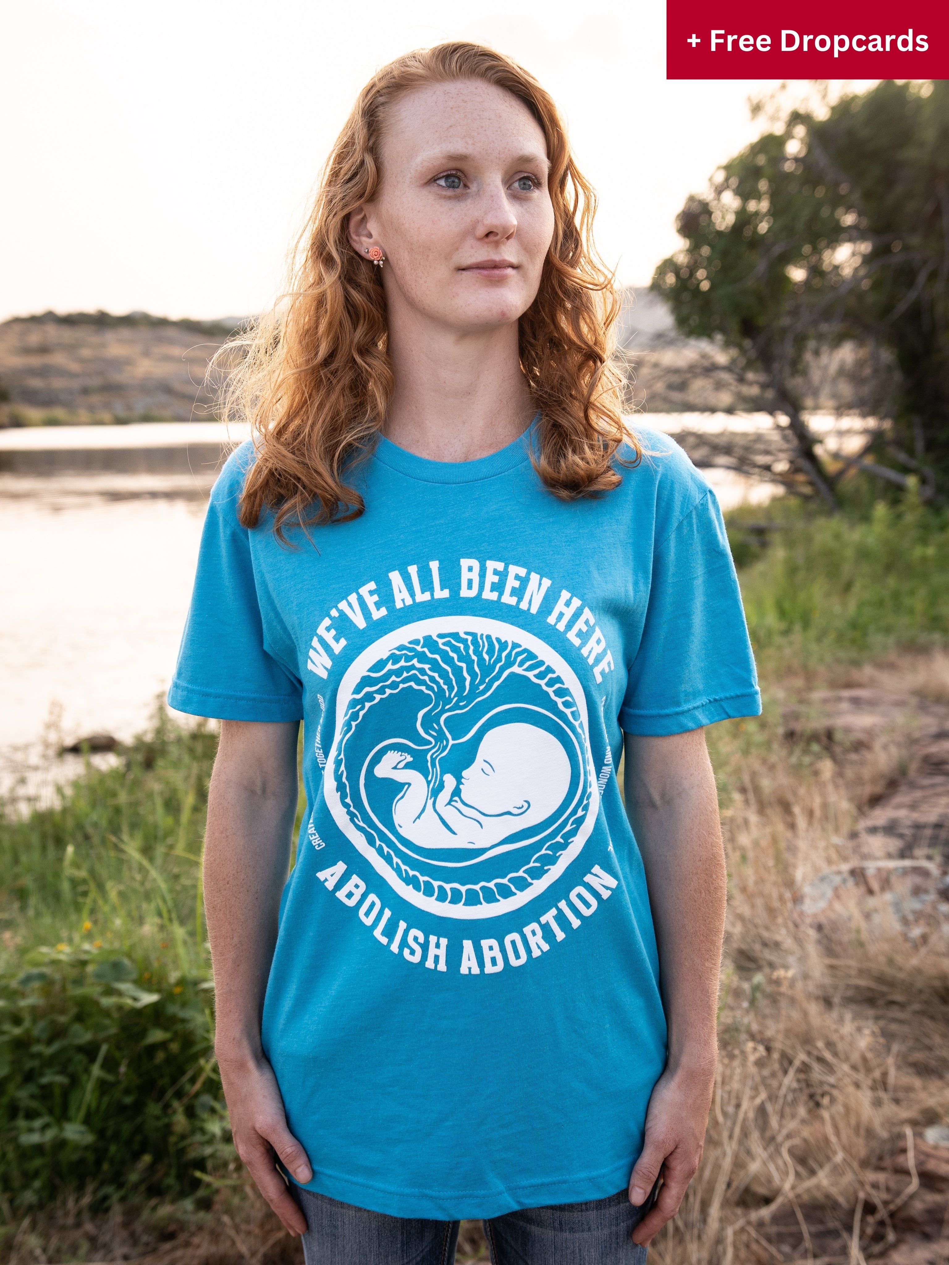 We've All Been Here T-Shirt (Unisex) - Turquoise & Dropcard Bundle