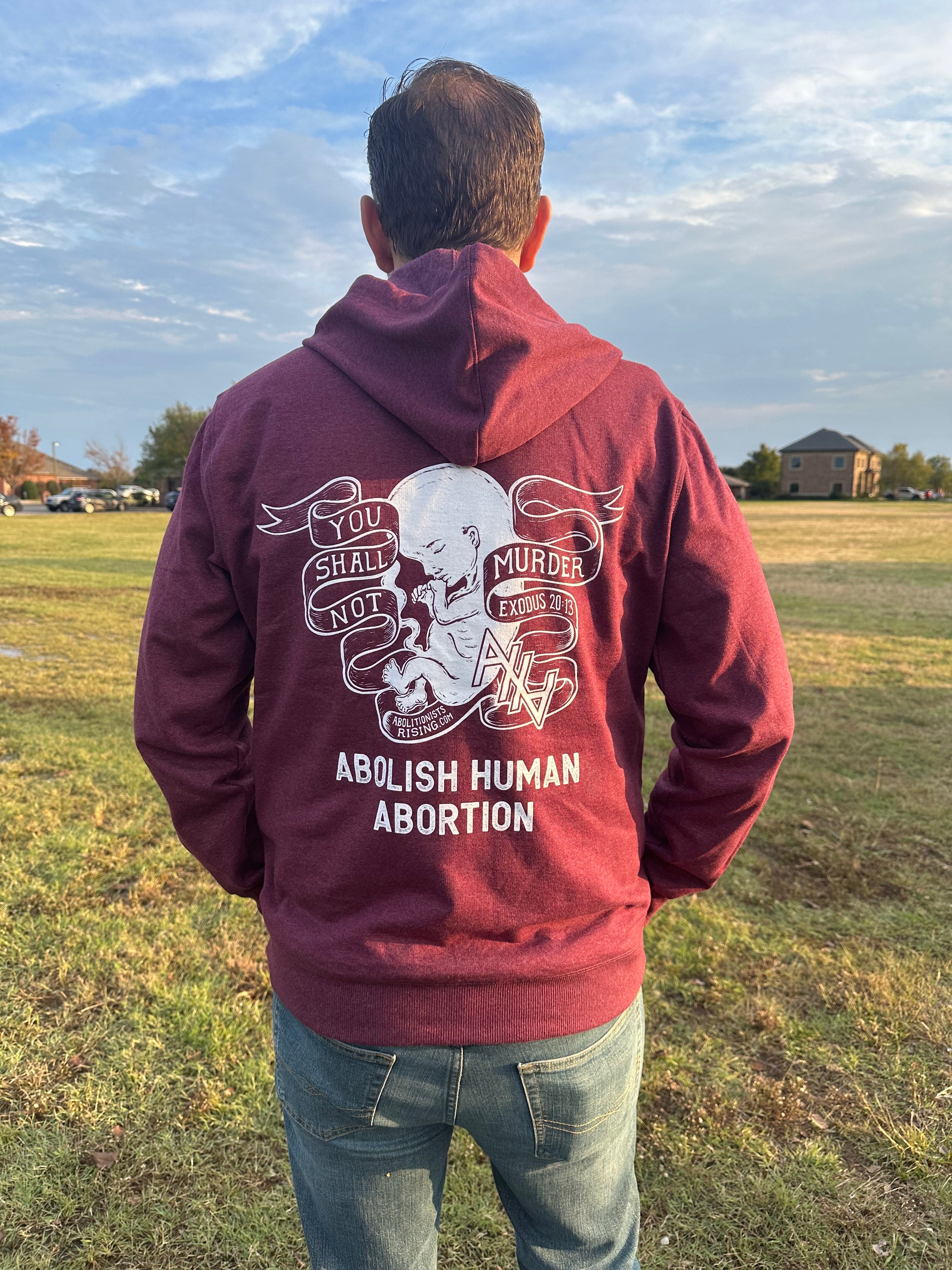 You Shall Not Murder Unisex Maroon Hoodie - Abolitionists Rising Gear Store